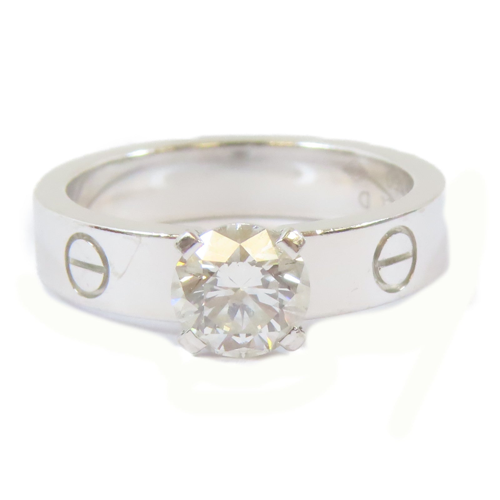 CARTIER 【激減優惠】18K白金Love Solitaire Ring 0.70ct鑽石戒指Cartier#49/US#4.75