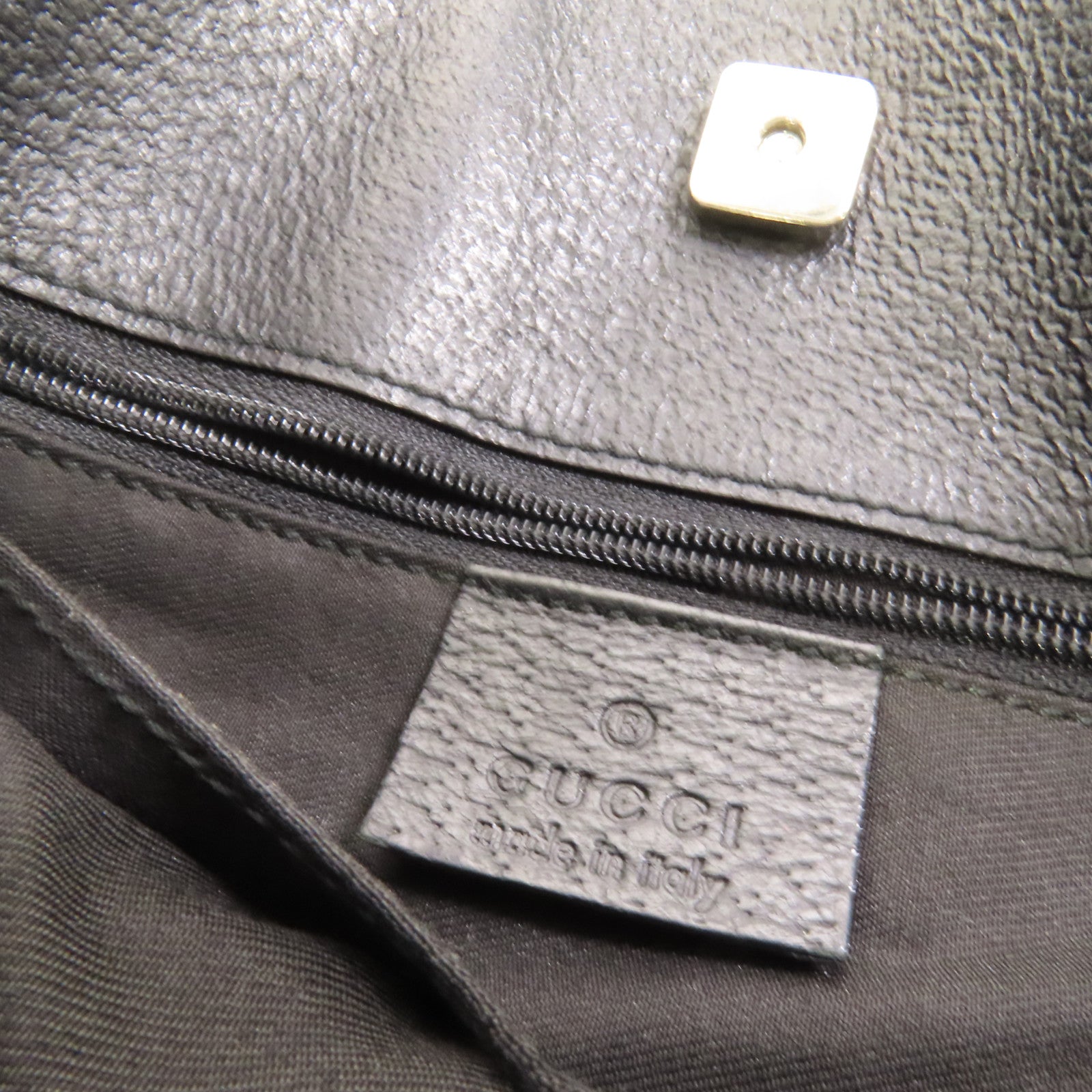 GUCCI 帆布Shoulder Bag銀扣肩背袋