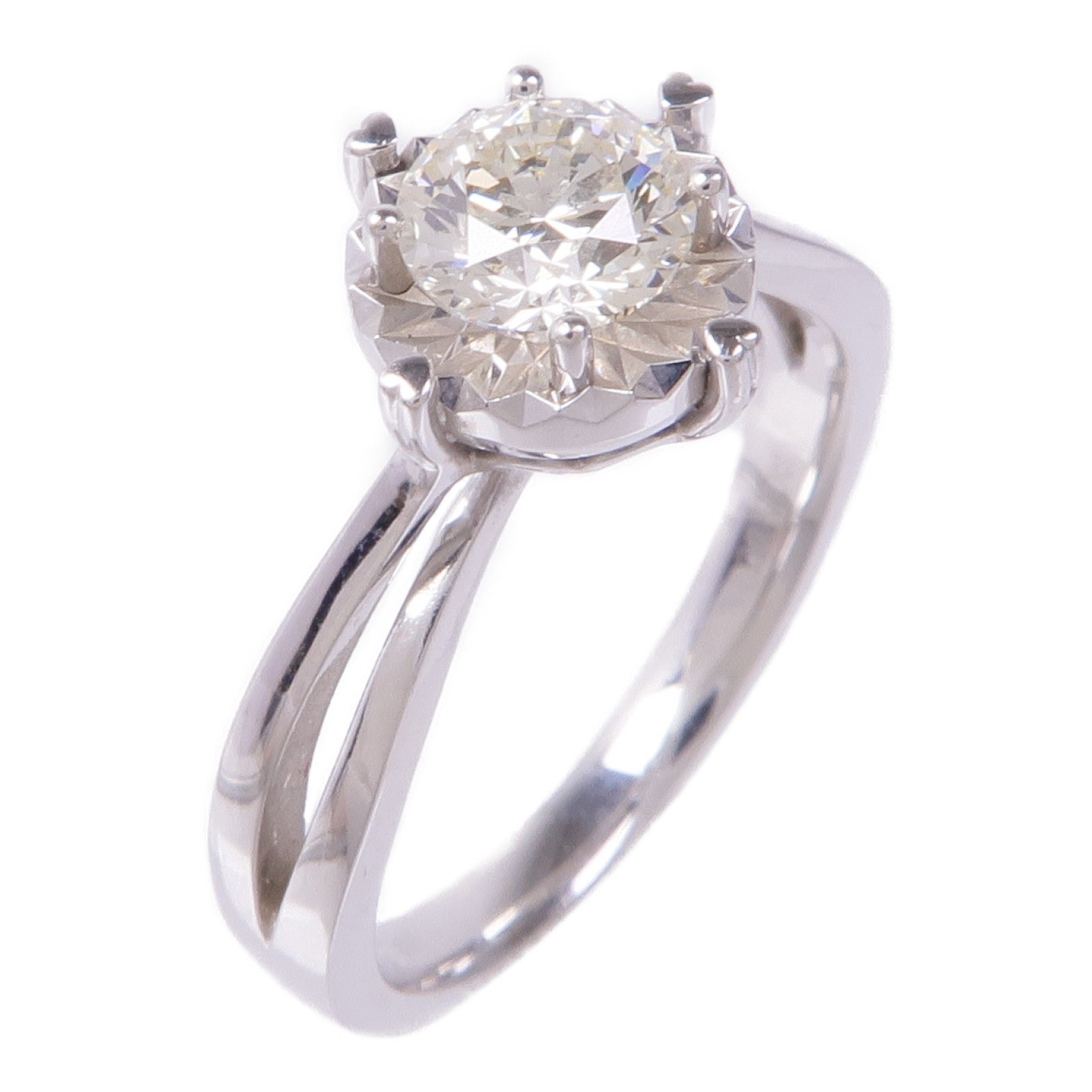 JEWELRY Diamond Ring 18K White Gold US#4