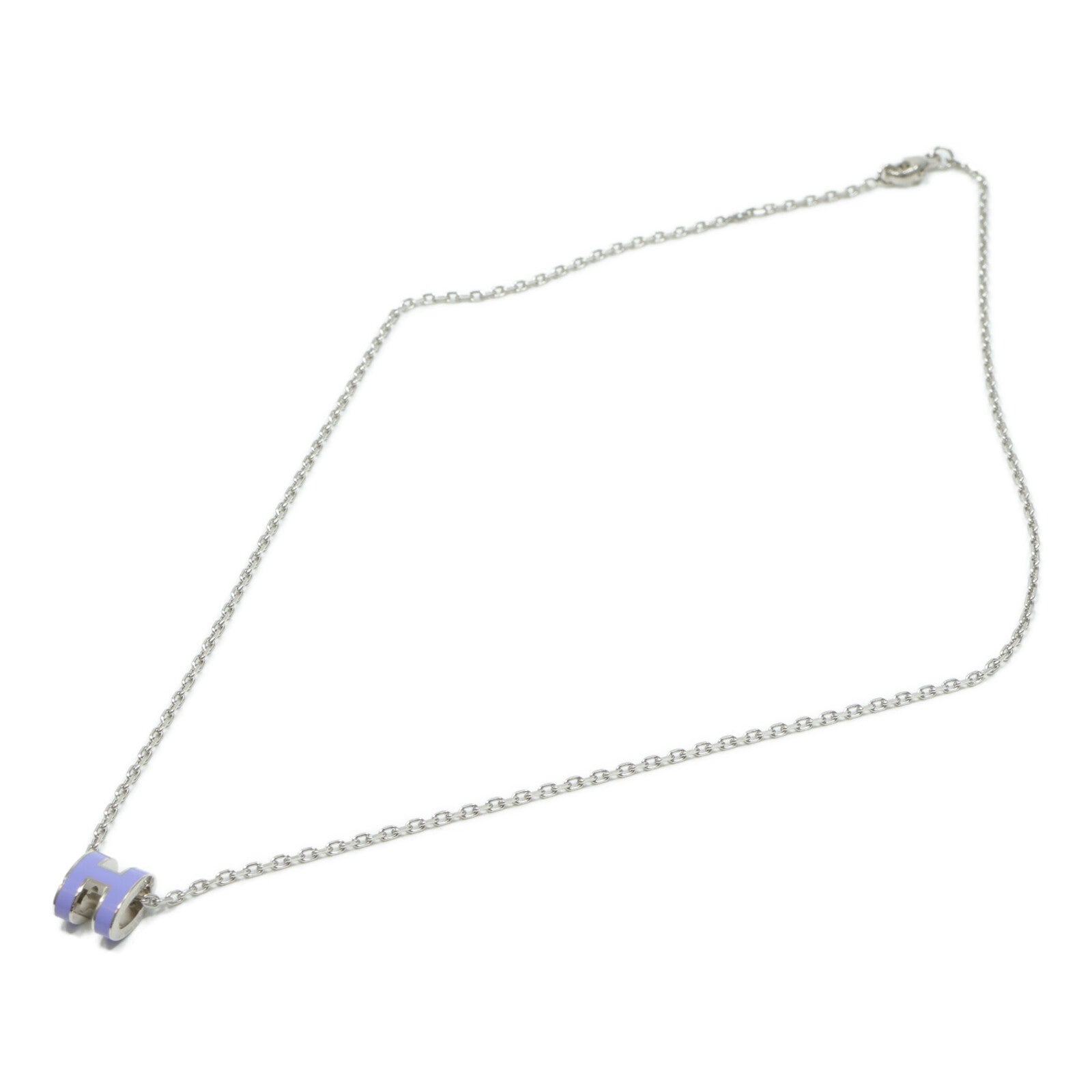 HERMES 琺瑯/金屬Mini Pop H Pendant項鍊