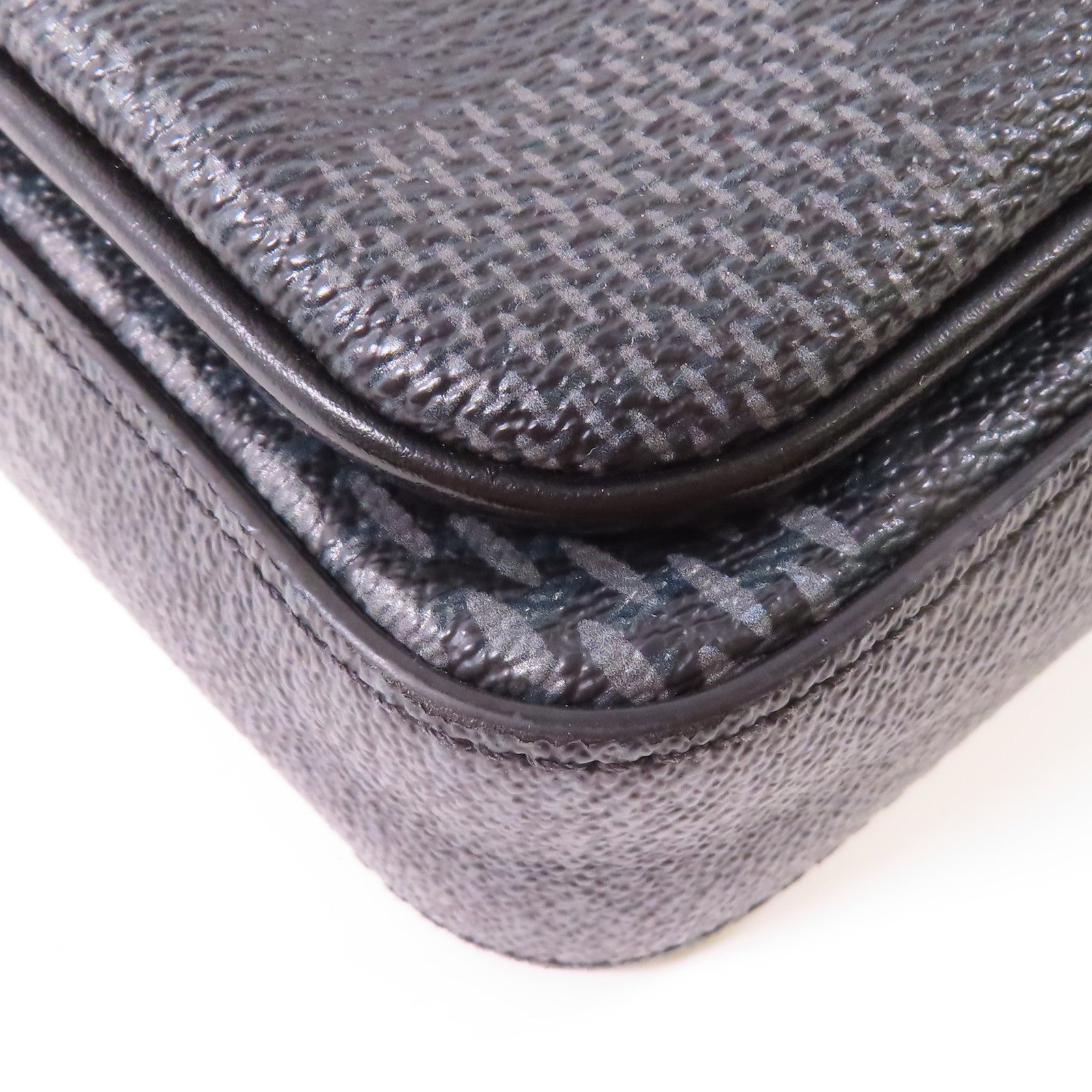 LOUIS VUITTON Damier Graphite Trio Messenger銀扣肩背袋