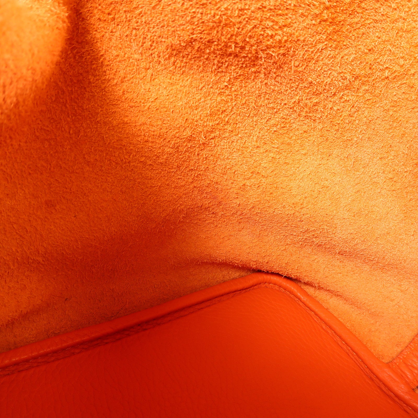 HERMES Clemence皮革Picotin MM銀扣手挽袋93 Orange