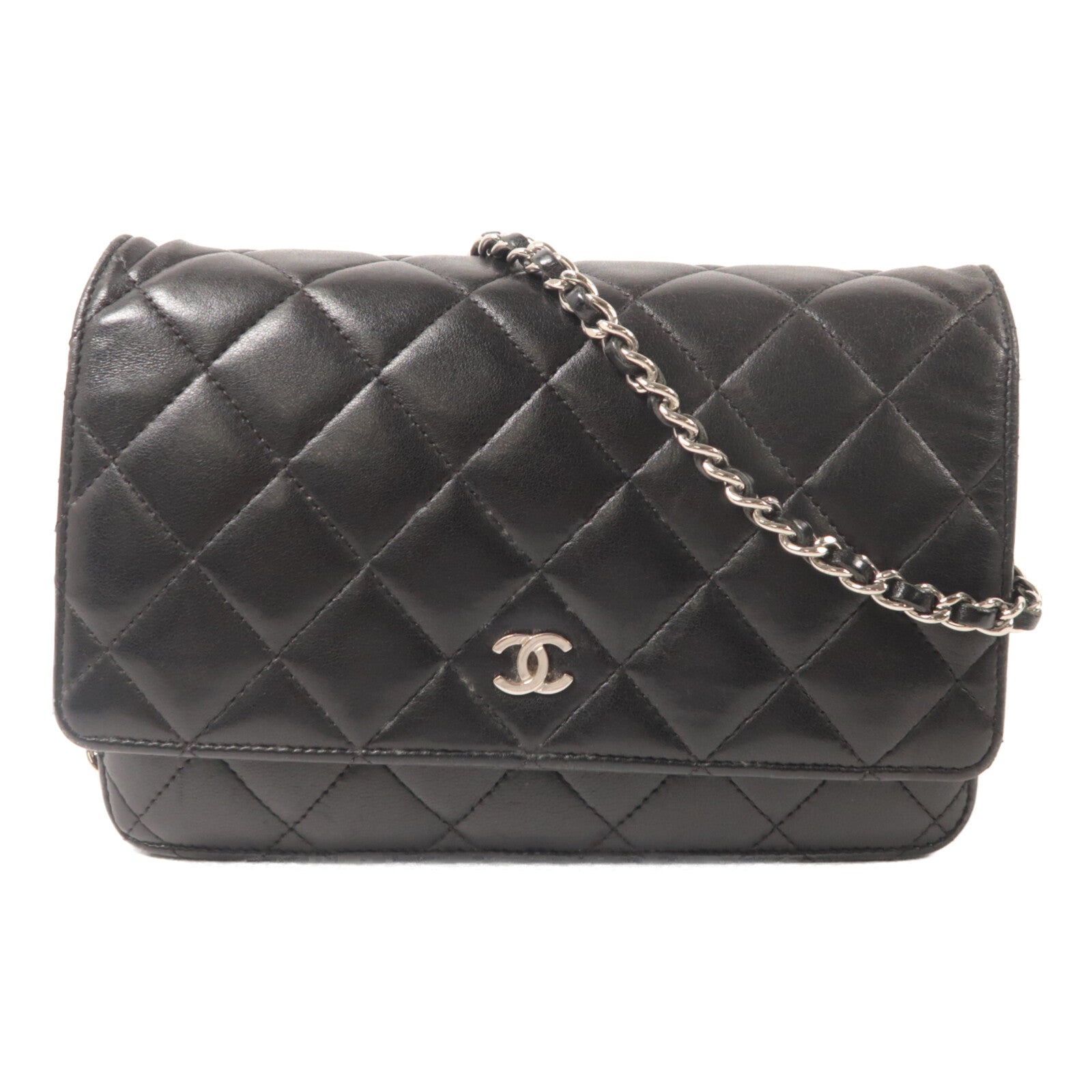 CHANEL 羊皮皮革Wallet On Chain鏈帶肩背袋