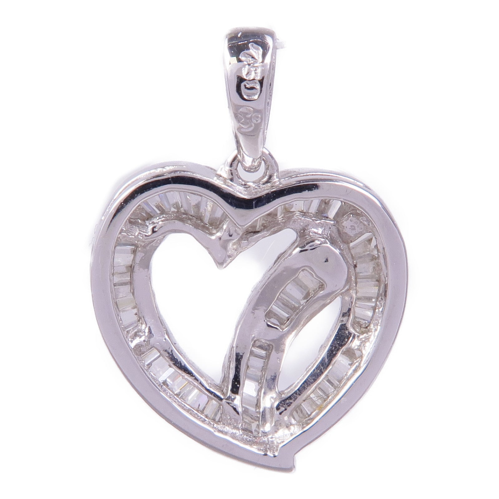 JEWELRY 18K白金Diamond Pendant Top鑽石吊墜