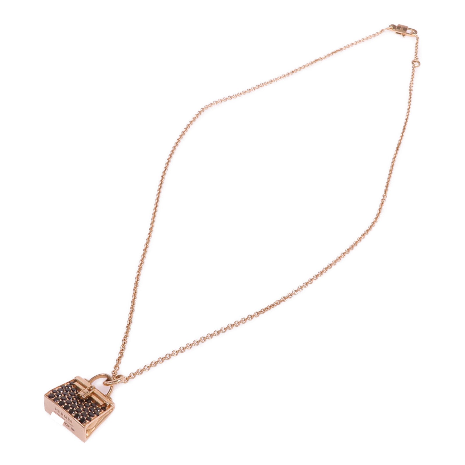 HERMES 【激減優惠】18K玫瑰金Amulettes Kelly Pendant尖晶石吊墜