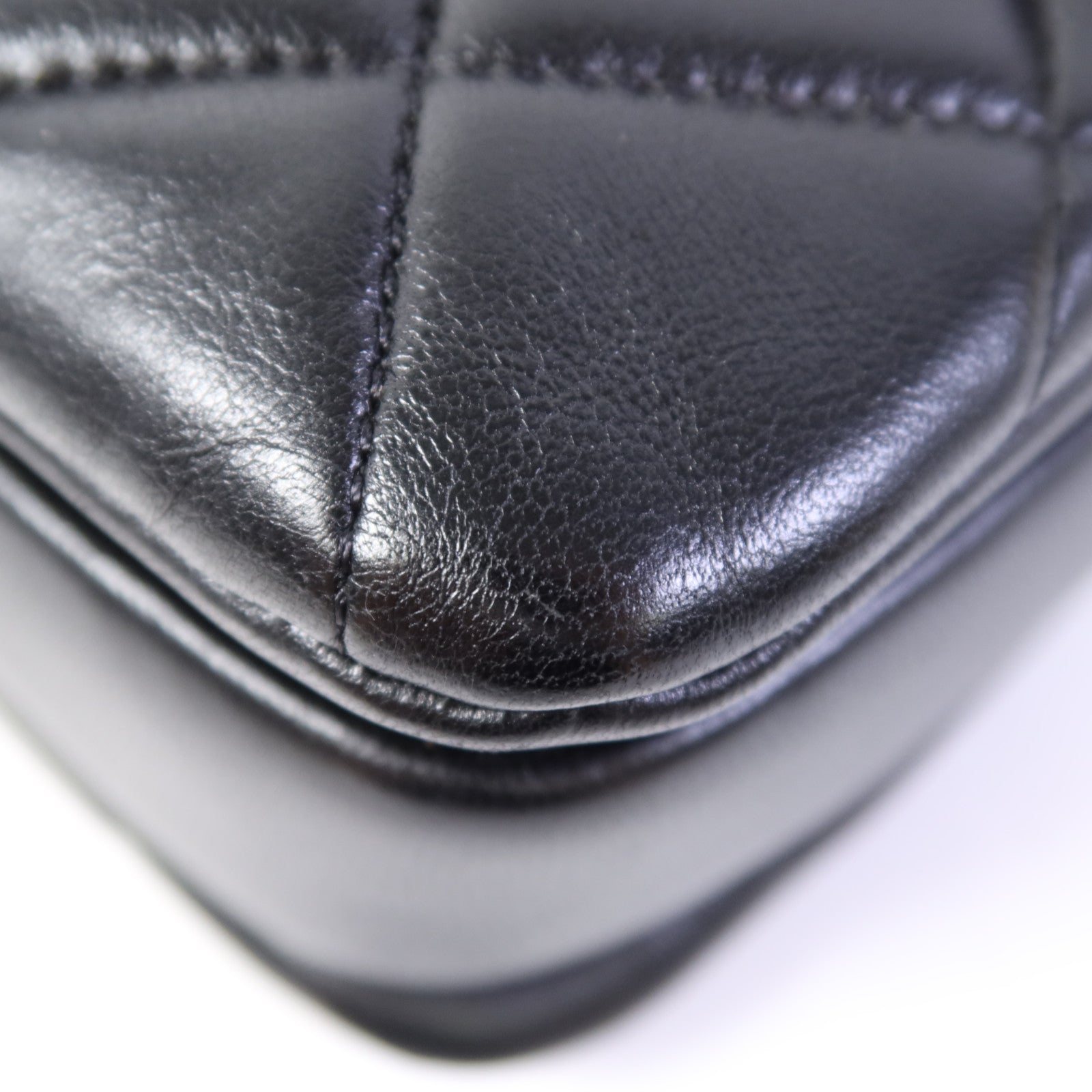 CHANEL 羊皮皮革2way Shoulder bag銀扣手挽肩背兩用袋