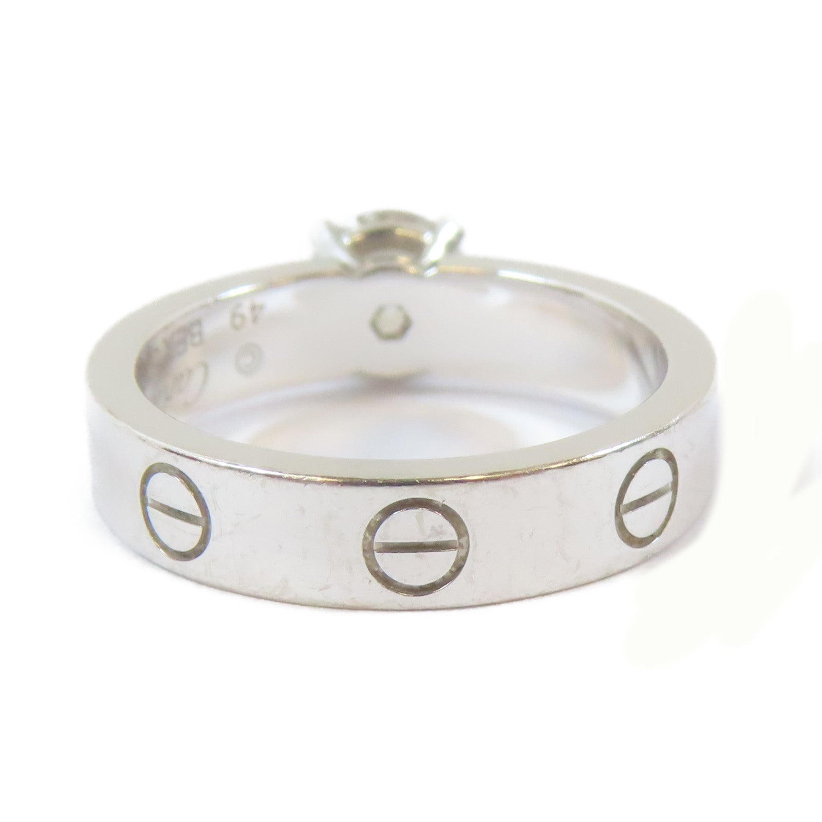 CARTIER 【激減優惠】18K白金Love Solitaire Ring 0.70ct鑽石戒指Cartier#49/US#4.75