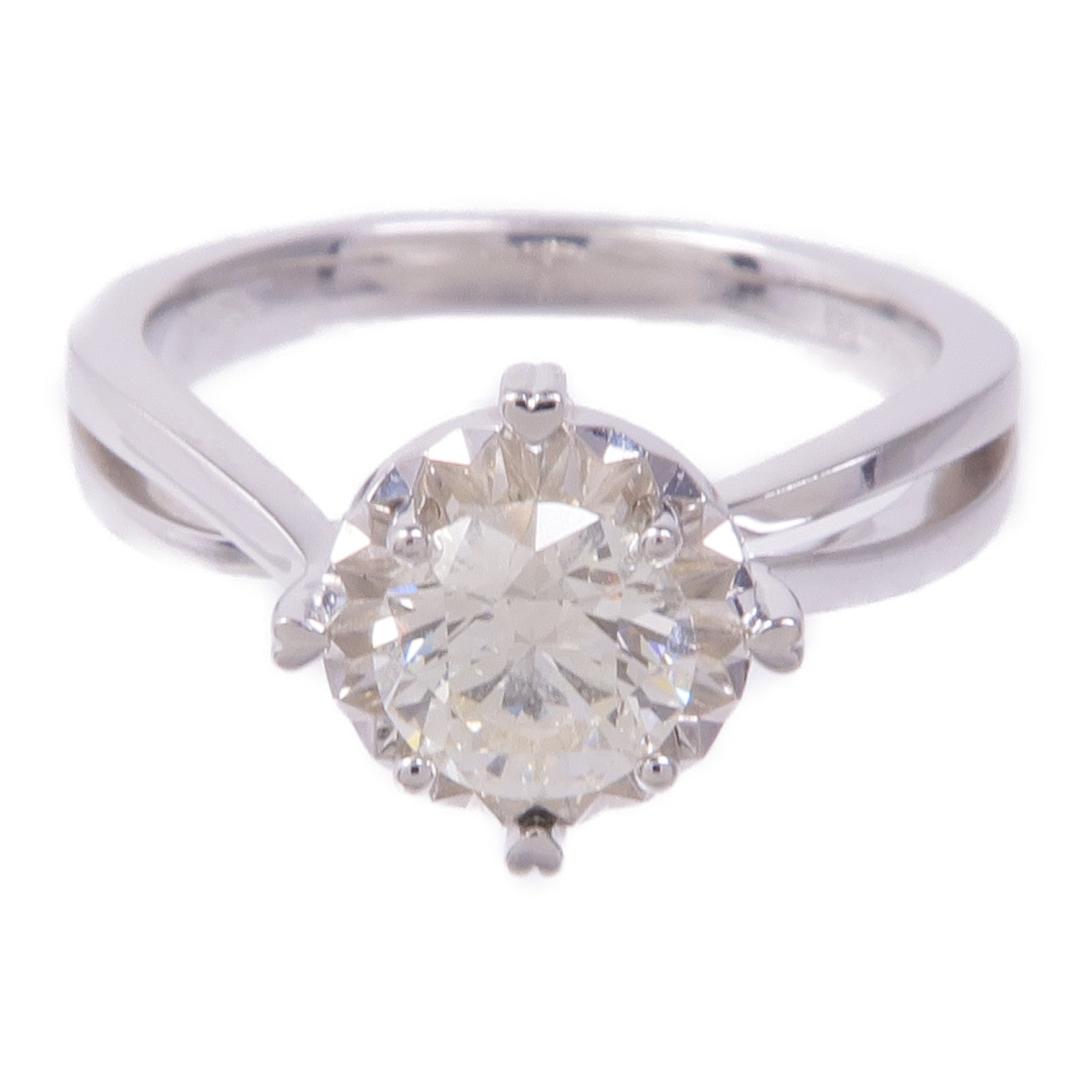 JEWELRY Diamond Ring 18K White Gold US#4