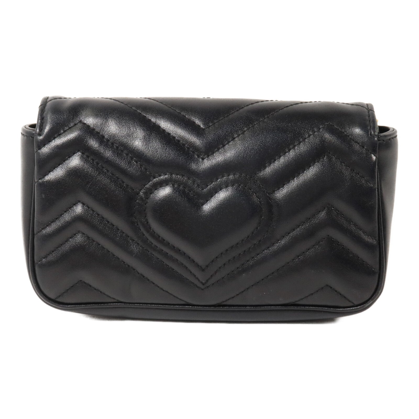 GUCCI 牛皮皮革GG Marmont Super Mini鏈帶肩背袋