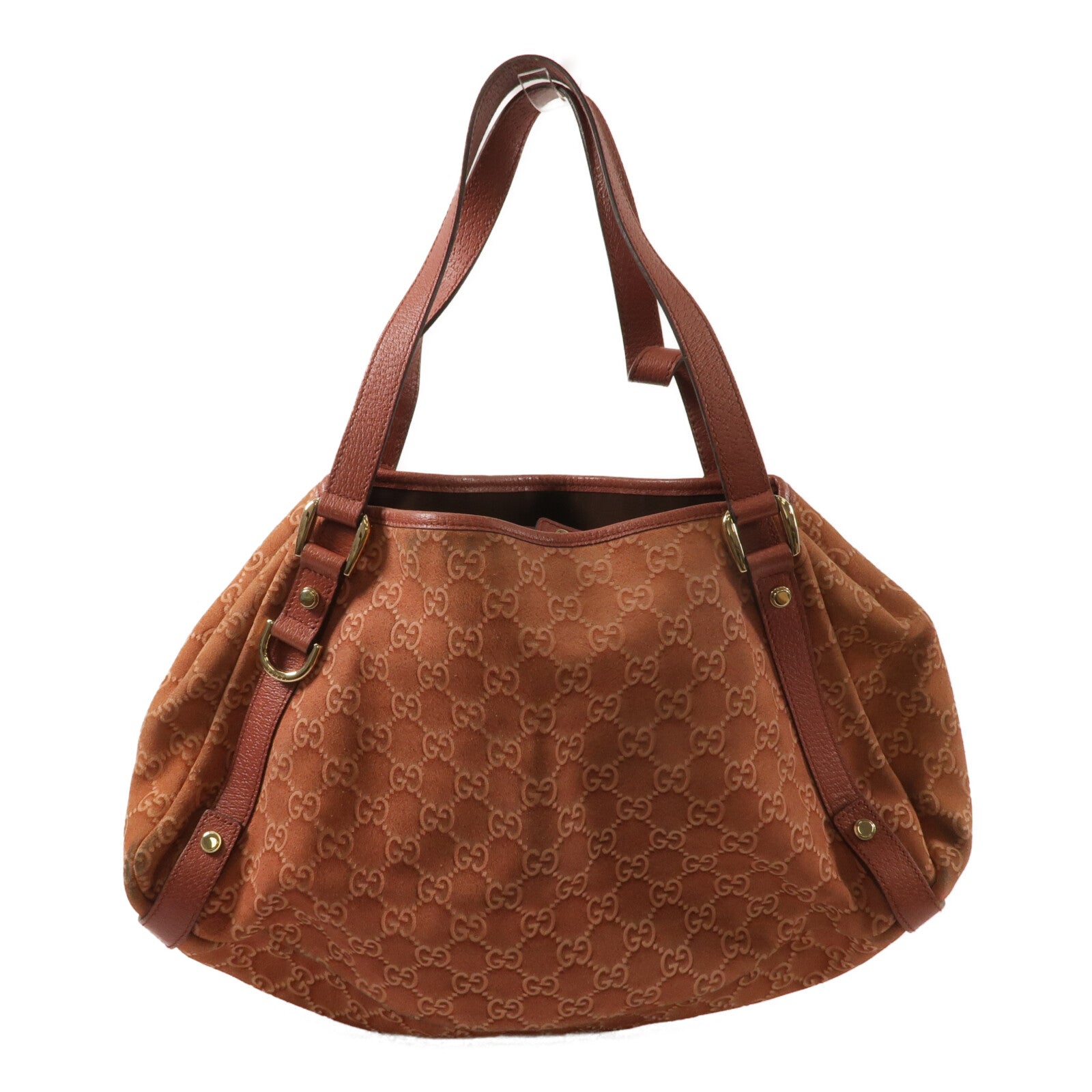 GUCCI 絨布/牛皮皮革GG Suede Abbey Tote手挽袋