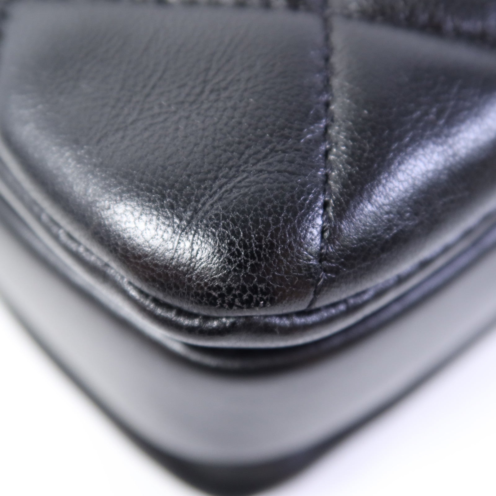 CHANEL 羊皮皮革2way Shoulder bag銀扣手挽肩背兩用袋