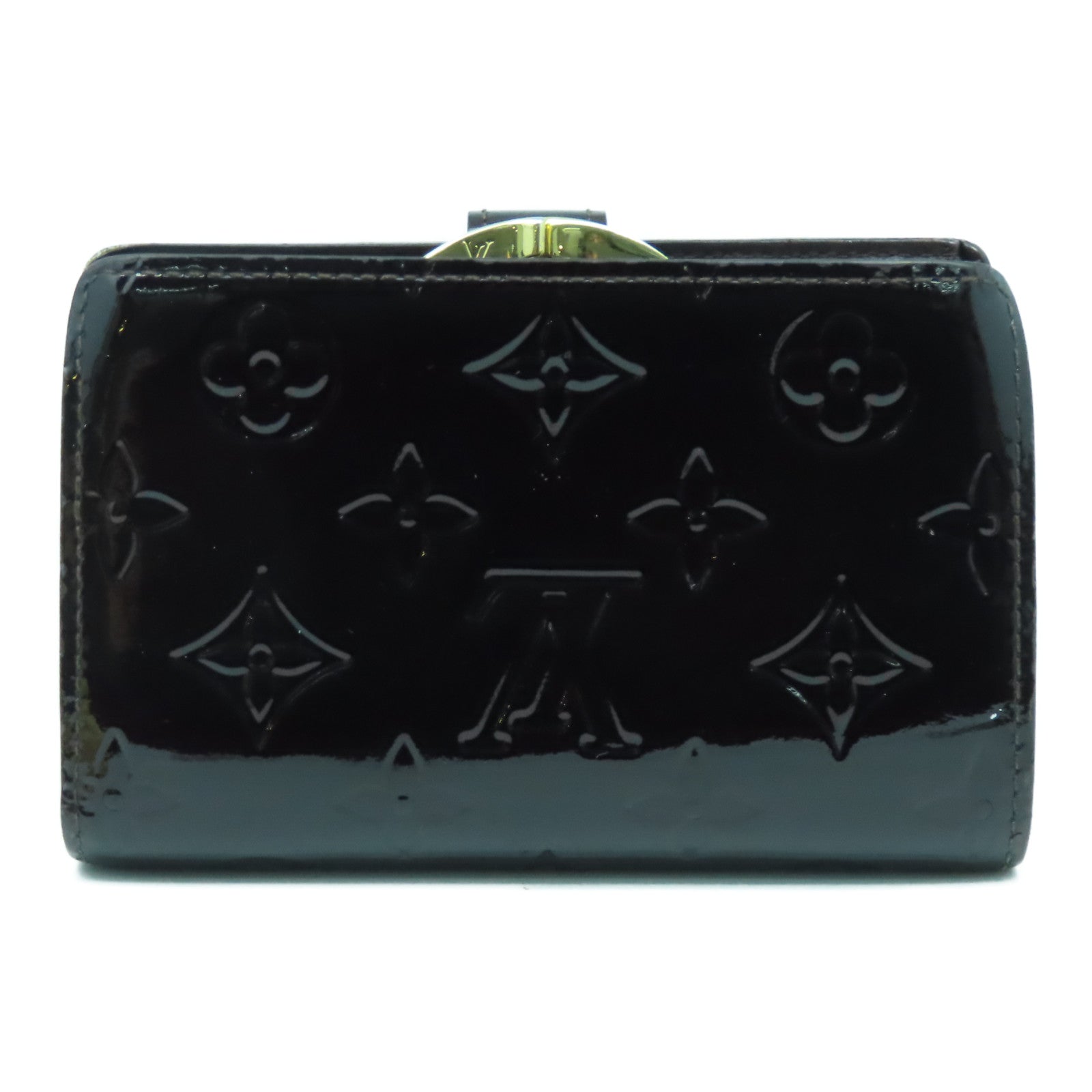 LOUIS VUITTON 【激減優惠】Monogram Vernis Wallet金扣錢包酒紅色