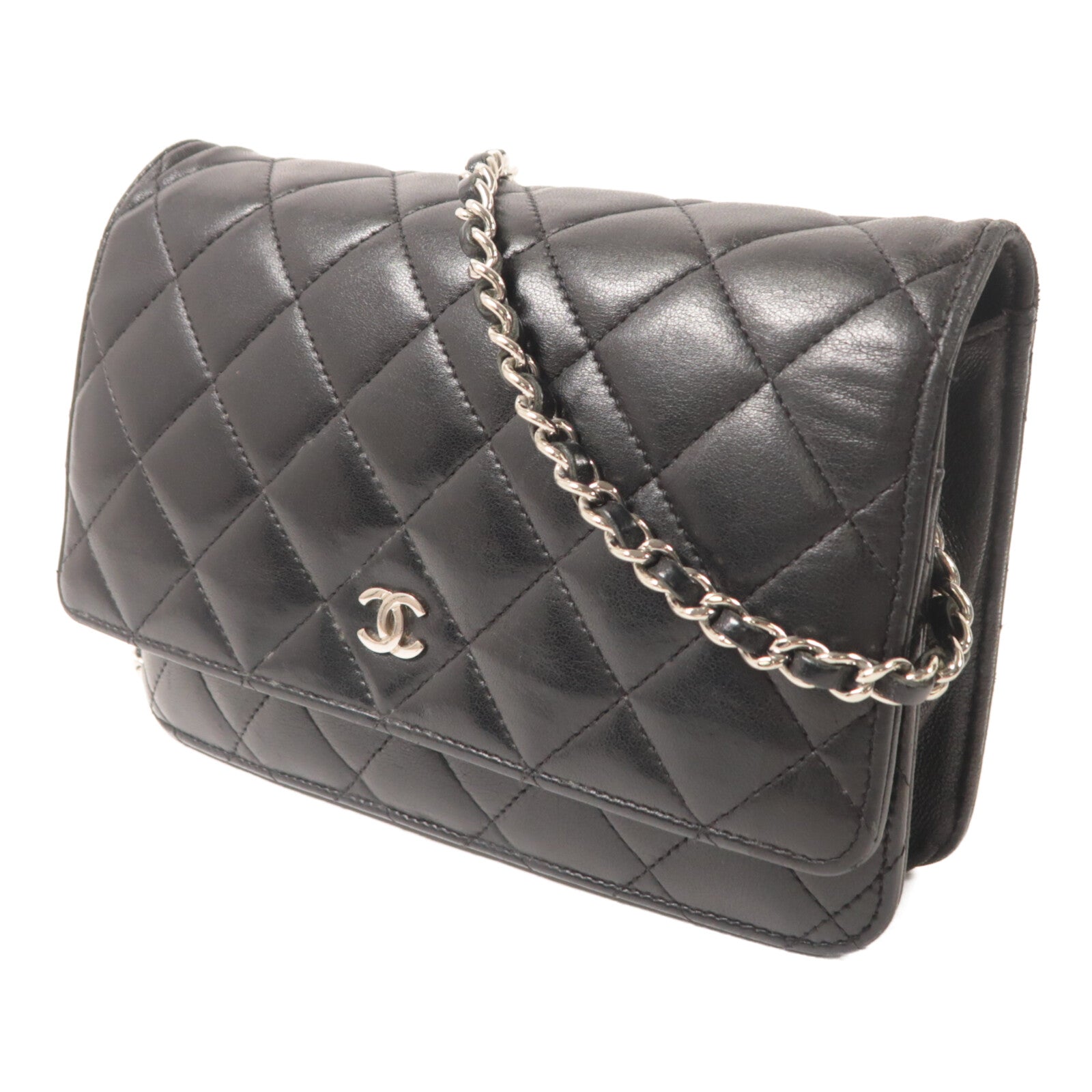 CHANEL 羊皮皮革Wallet On Chain鏈帶肩背袋