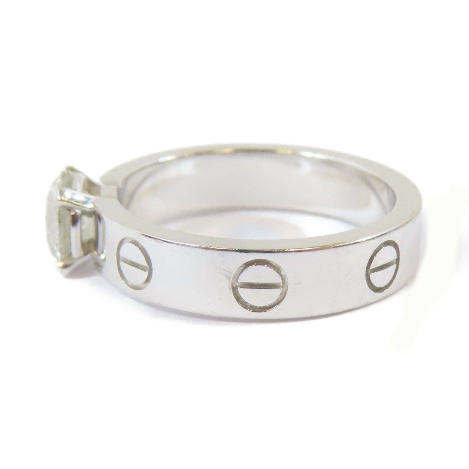 CARTIER 【激減優惠】18K白金Love Solitaire Ring 0.70ct鑽石戒指Cartier#49/US#4.75