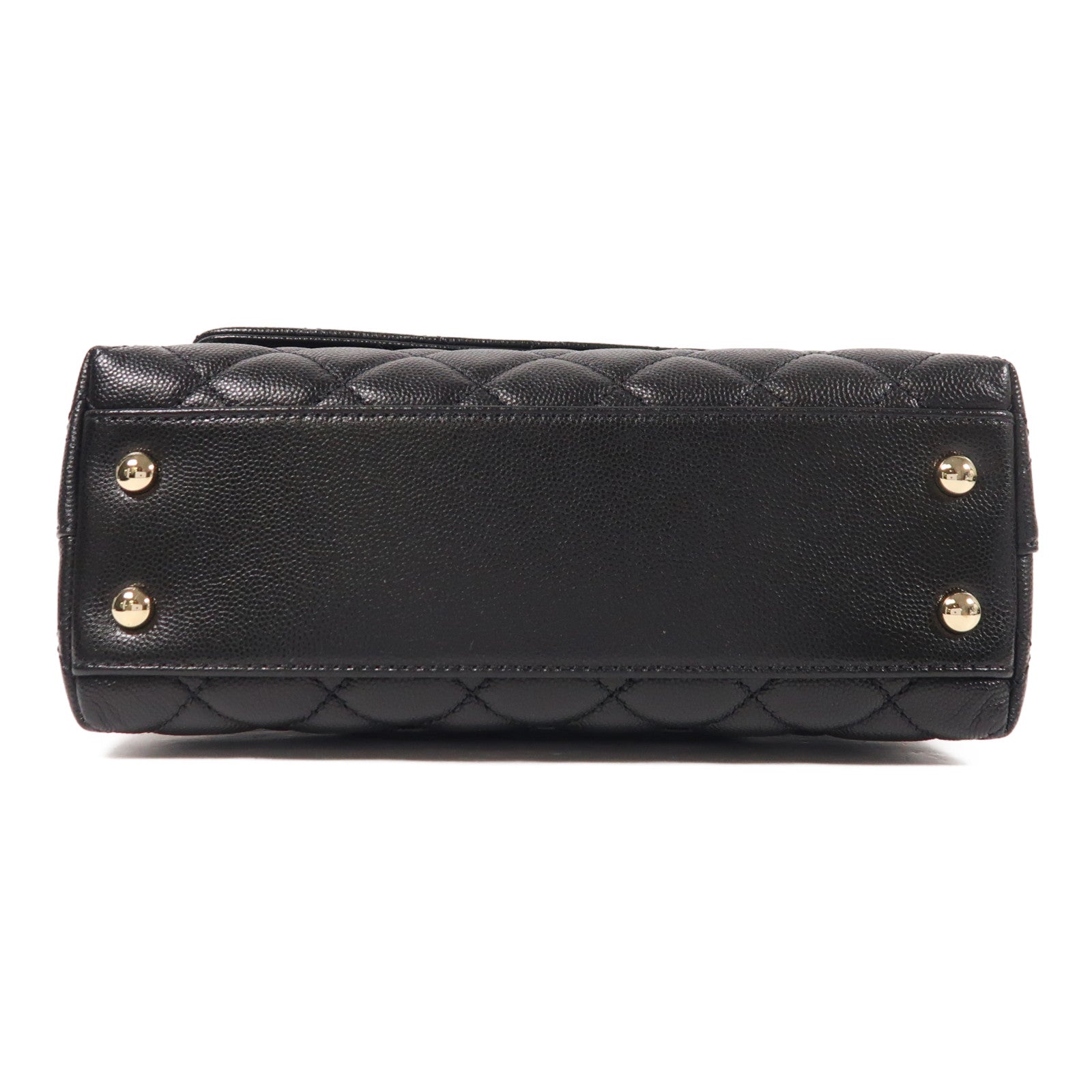 CHANEL 牛皮皮革Coco Handle Small金扣手挽肩背兩用袋