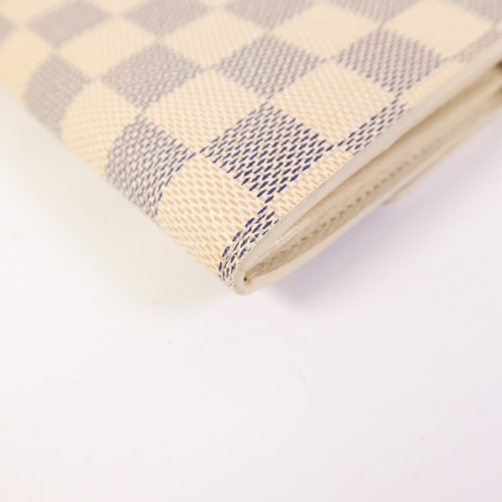 LOUIS VUITTON Damier Azur Portefeuille International金扣長錢包