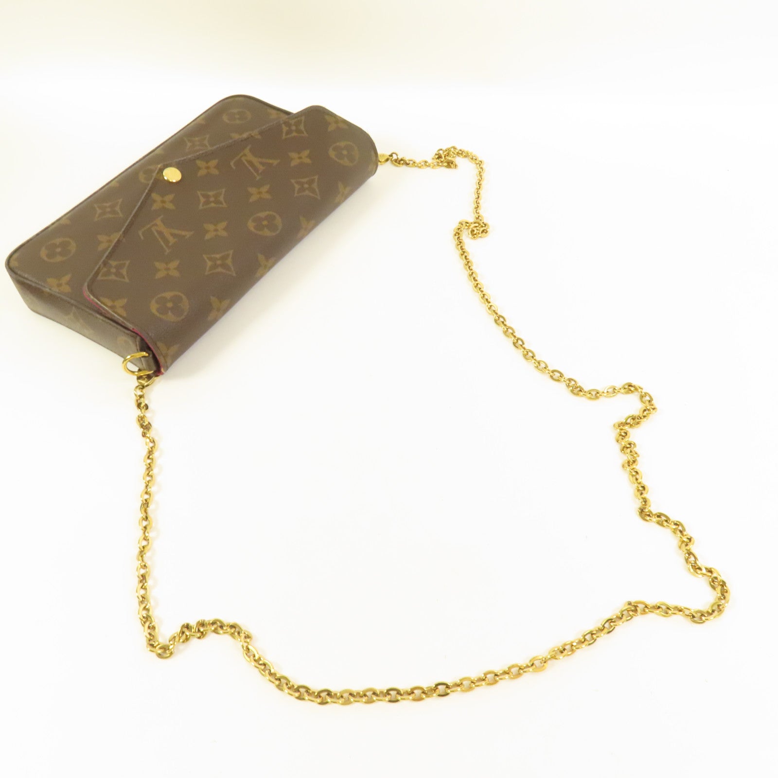 LOUIS VUITTON 【激減優惠】Monogram Pochette Felicie鏈帶肩背袋