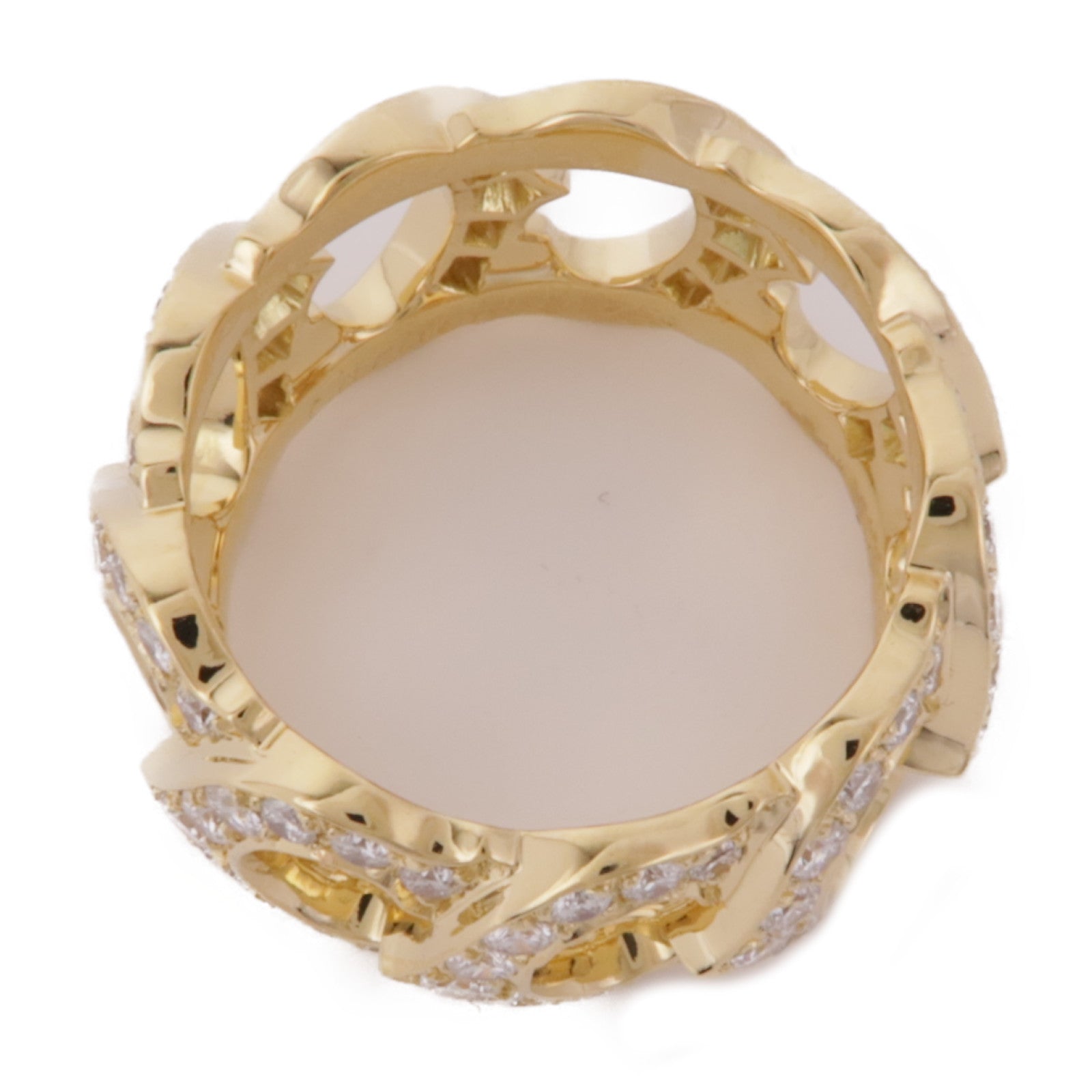 CARTIER 18K黃金C De Cartier Diamond Ring鑽石戒指Cariter#55/US#7.25