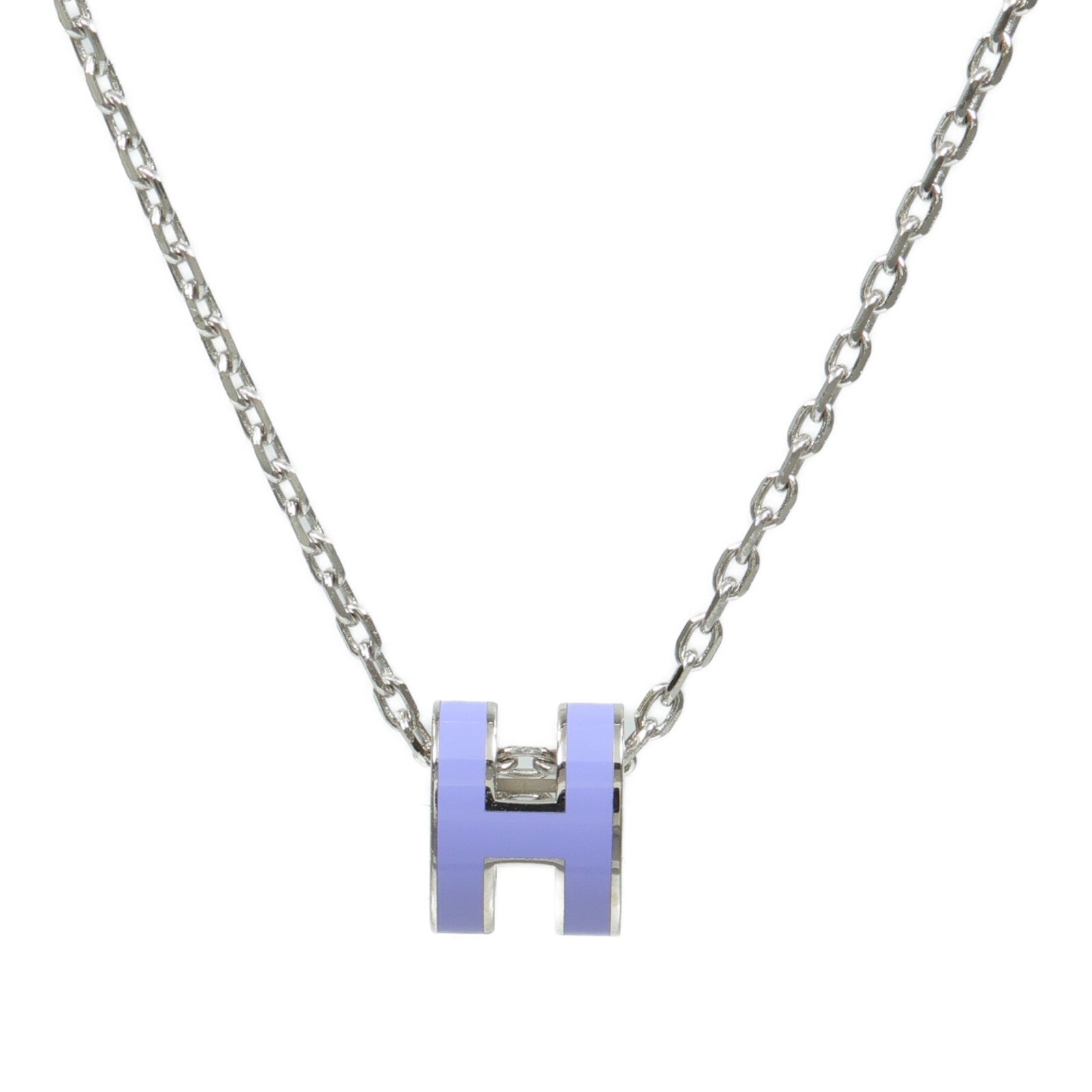 HERMES 琺瑯/金屬Mini Pop H Pendant項鍊