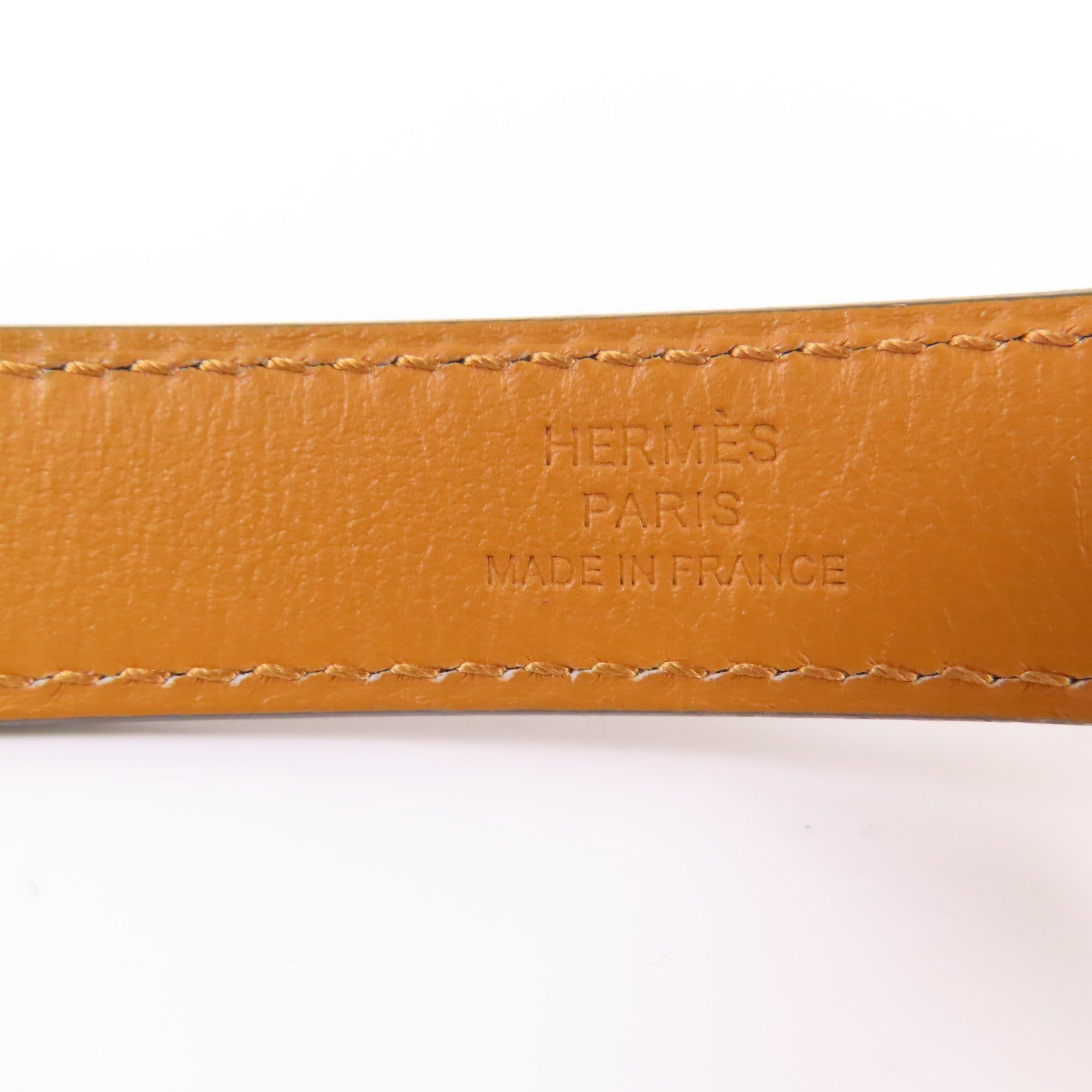 HERMES Epsom皮革Kelly Belt銀扣皮帶Noir