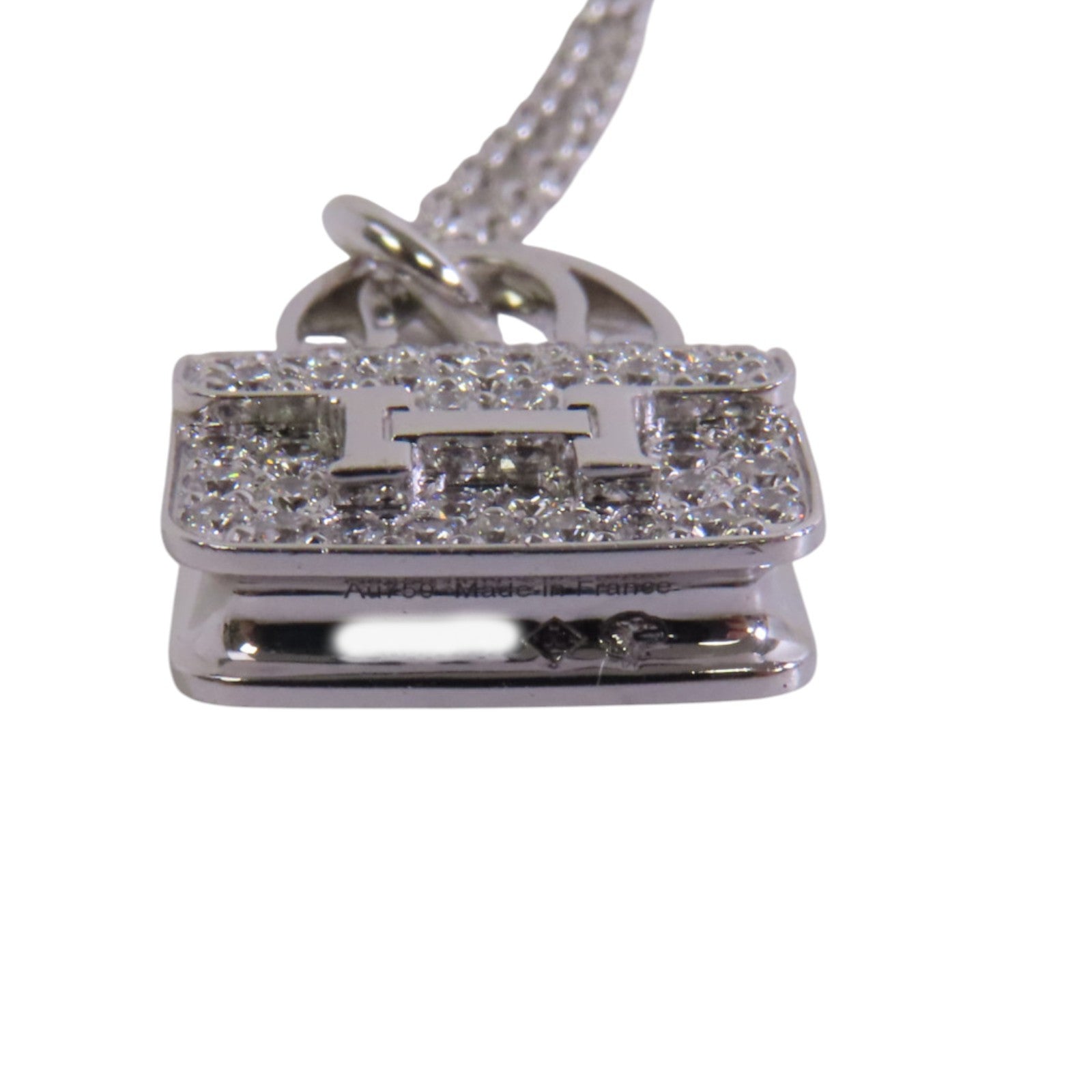 HERMES 【激減優惠】18K白金Constance Diamond Pendant鑽石項鏈