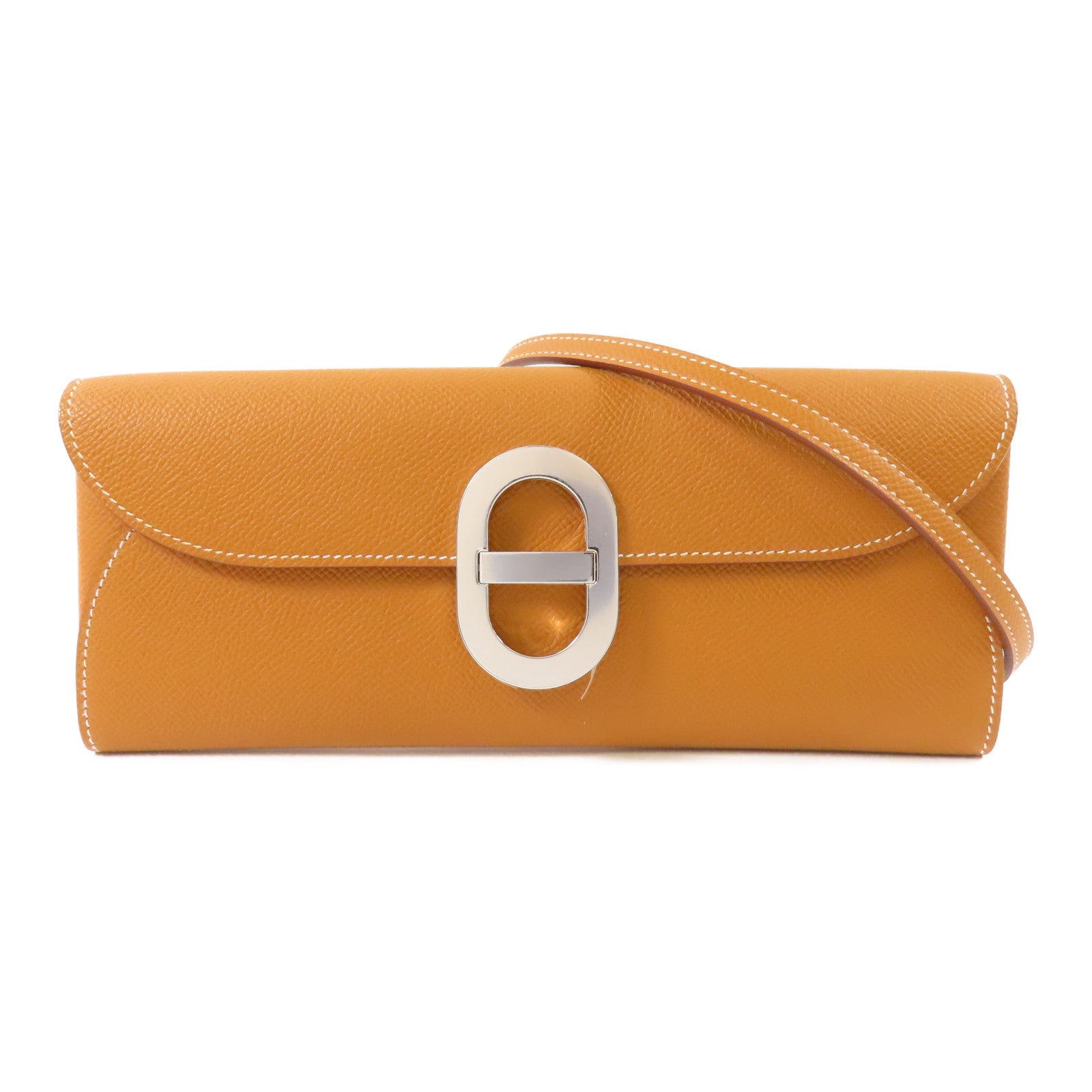 HERMES 【激減優惠】Epsom皮革Chaine d'Ancre To Go銀扣肩背袋Gold