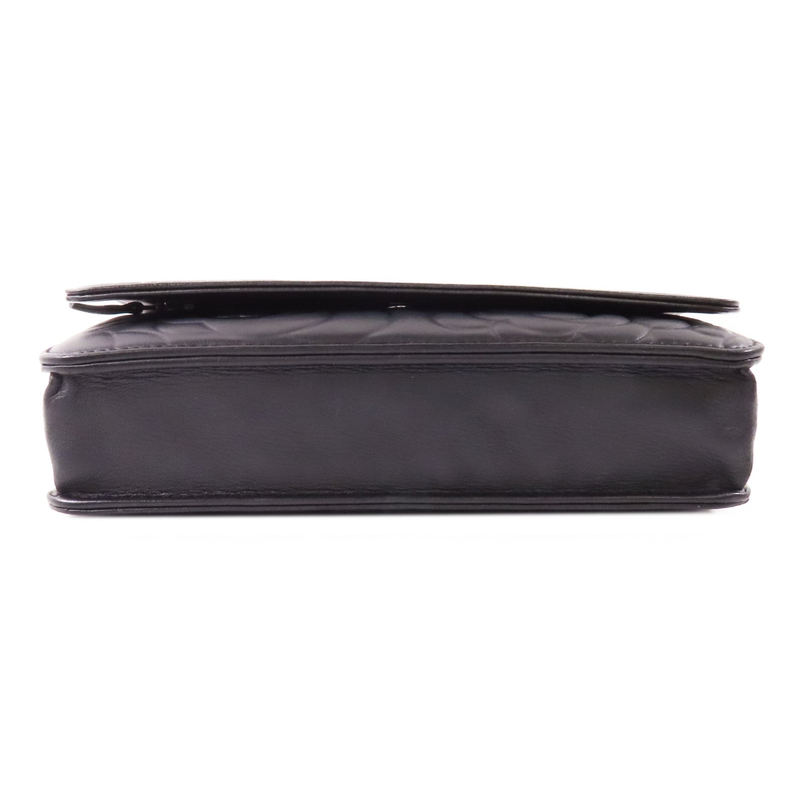 CHANEL CC SHW WOC Wallet On Chain Shoulder Bag Calfskin Leather Black