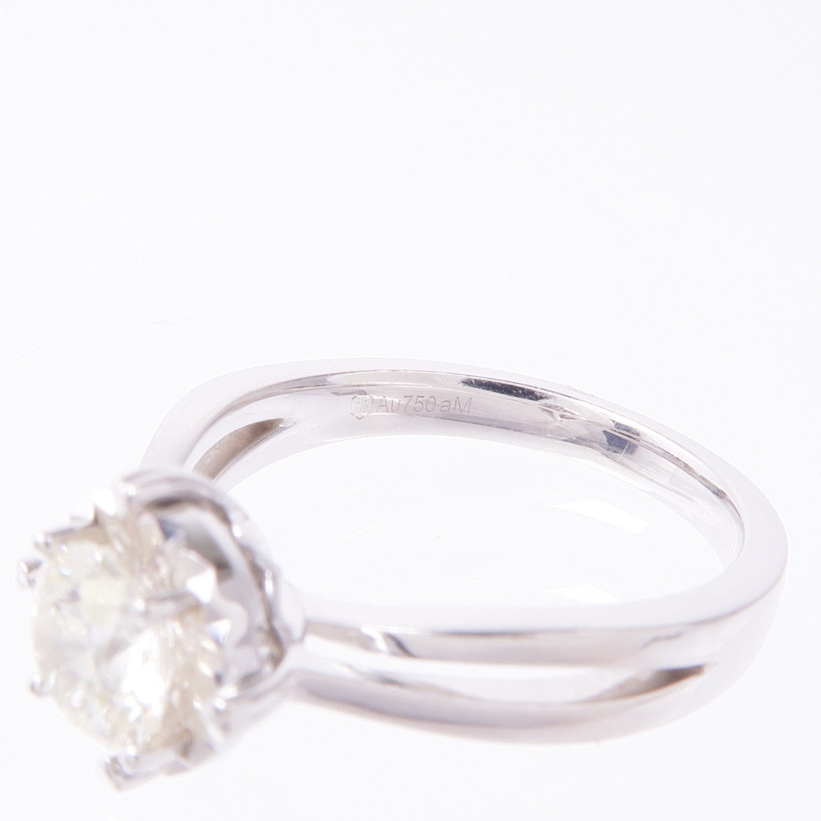 JEWELRY Diamond Ring 18K White Gold US#4