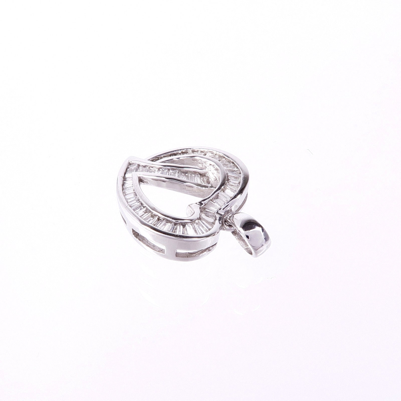 JEWELRY 18K白金Diamond Pendant Top鑽石吊墜