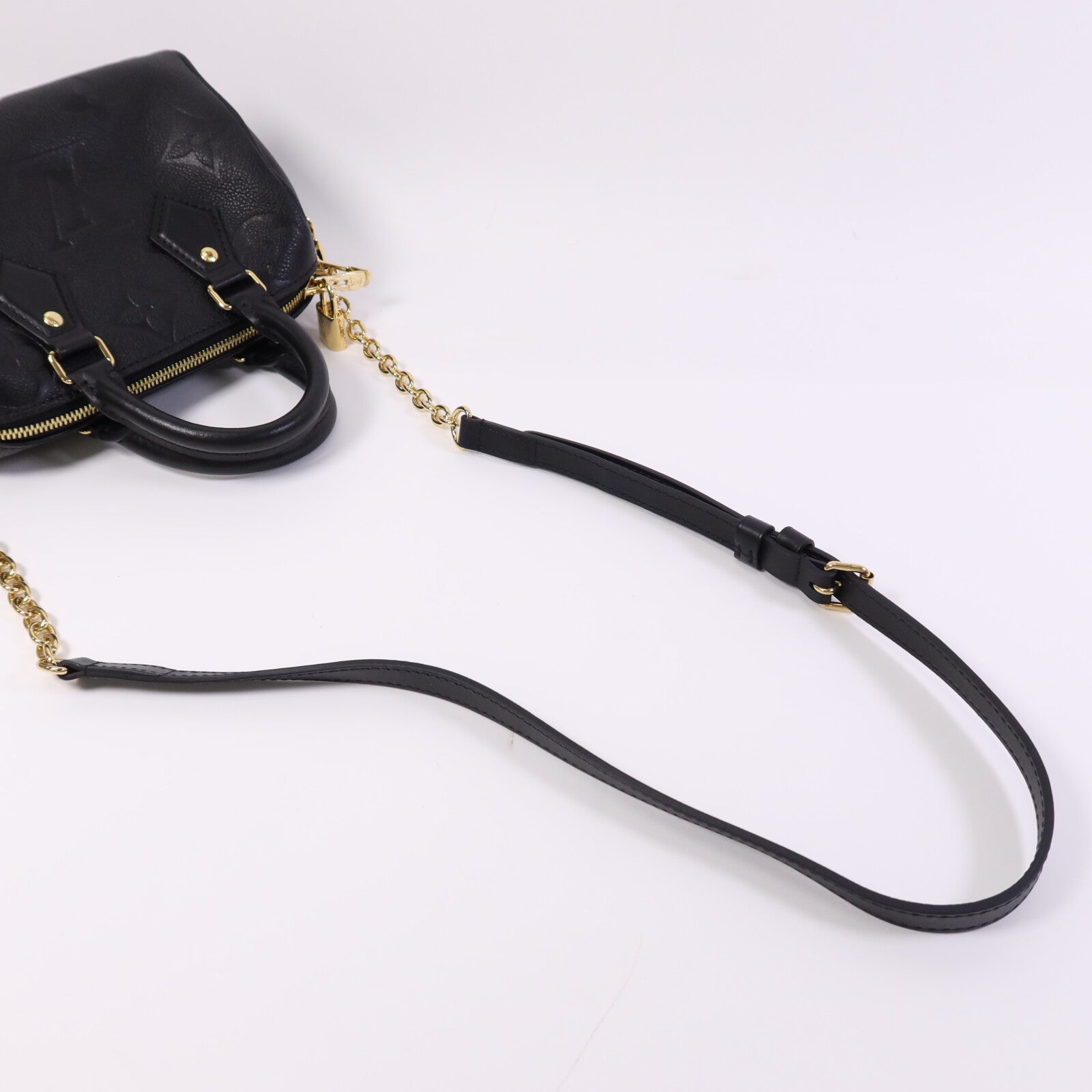 LOUIS VUITTON Monogram Empreinte Speedy Bandouliere 20金扣手挽肩背兩用袋