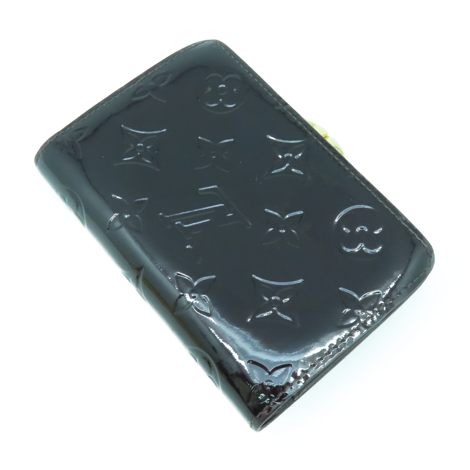 LOUIS VUITTON 【激減優惠】Monogram Vernis Wallet金扣錢包酒紅色