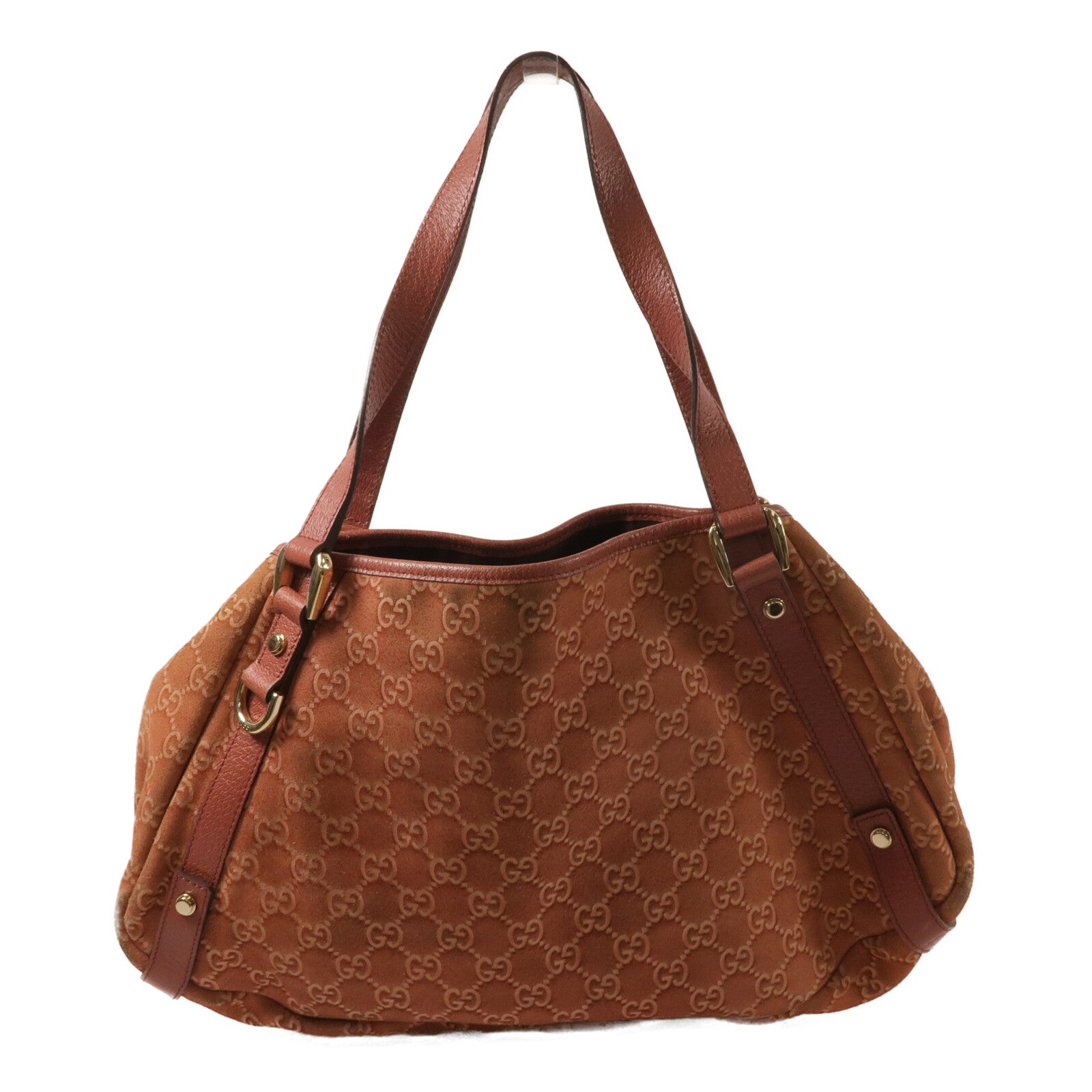 GUCCI 絨布/牛皮皮革GG Suede Abbey Tote手挽袋