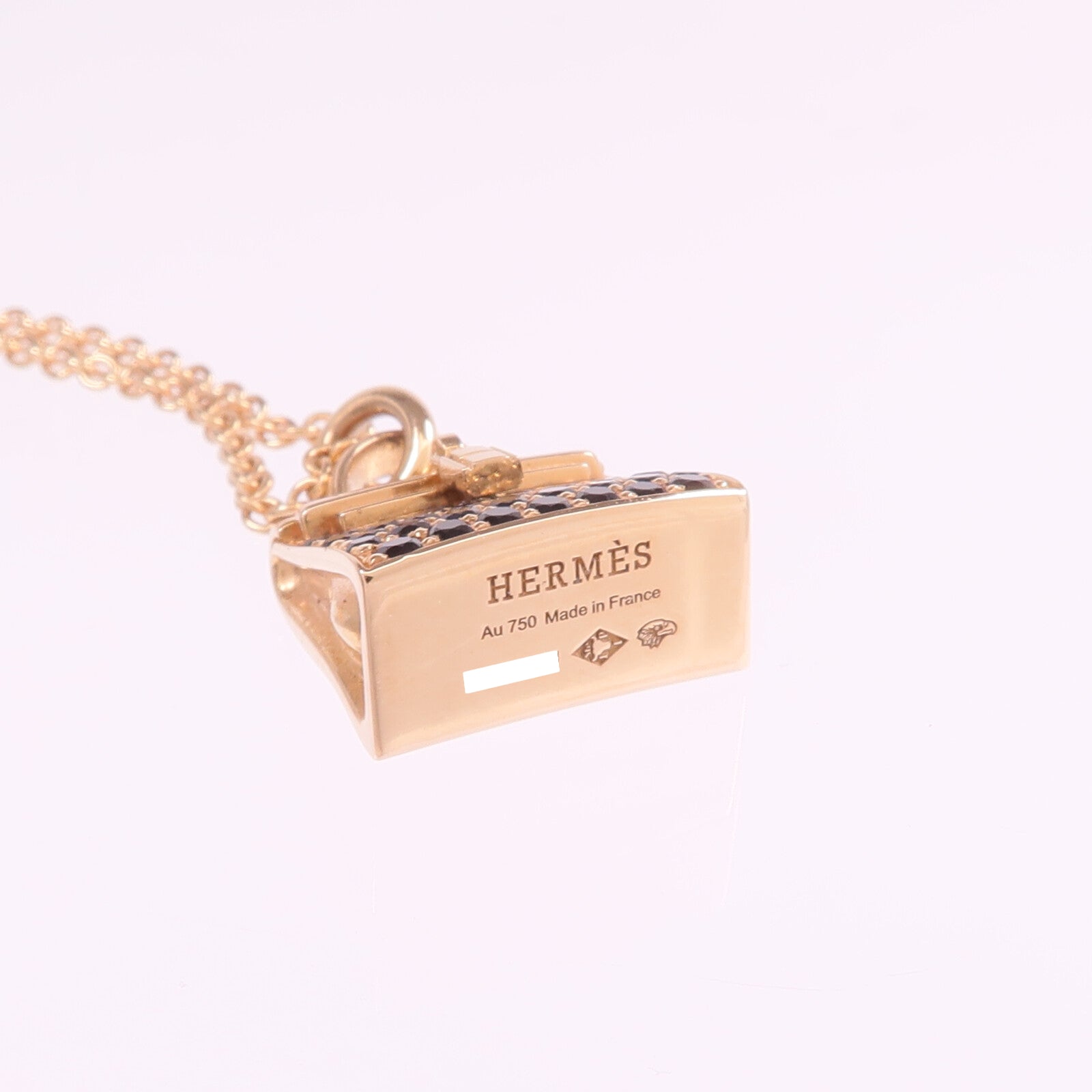 HERMES 【激減優惠】18K玫瑰金Amulettes Kelly Pendant尖晶石吊墜