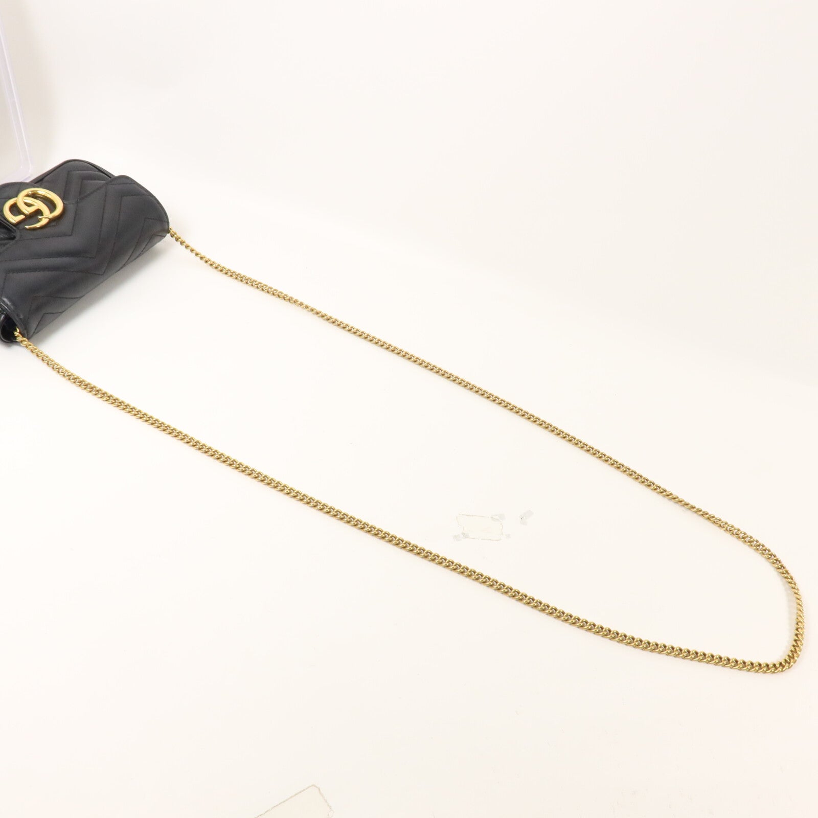 GUCCI 牛皮皮革GG Marmont Super Mini鏈帶肩背袋