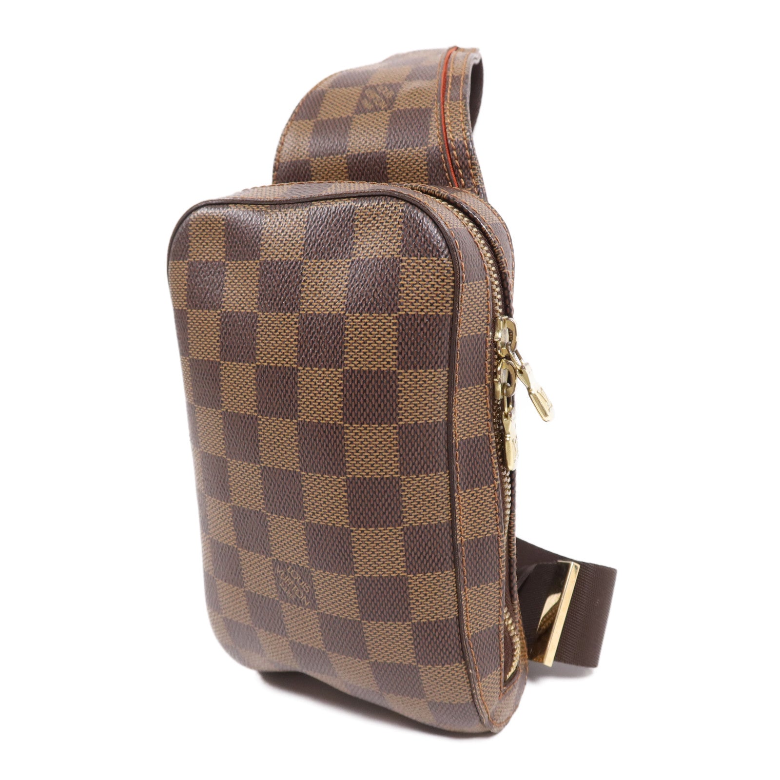 LOUIS VUITTON Damier Ebene Geronimos金扣腰包