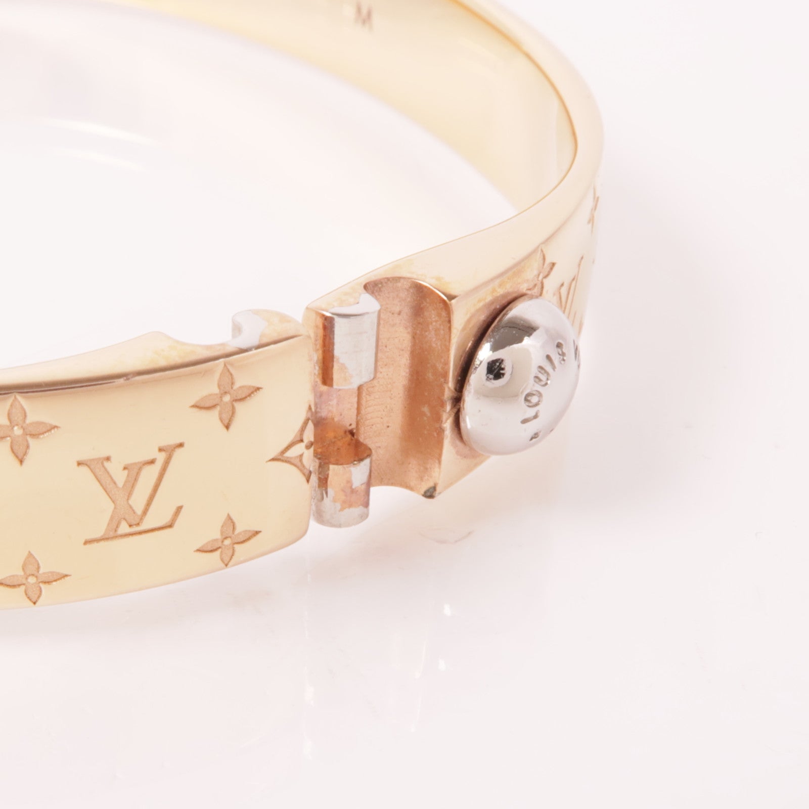 LOUIS VUITTON 金屬Nanogram Cuff手鐲