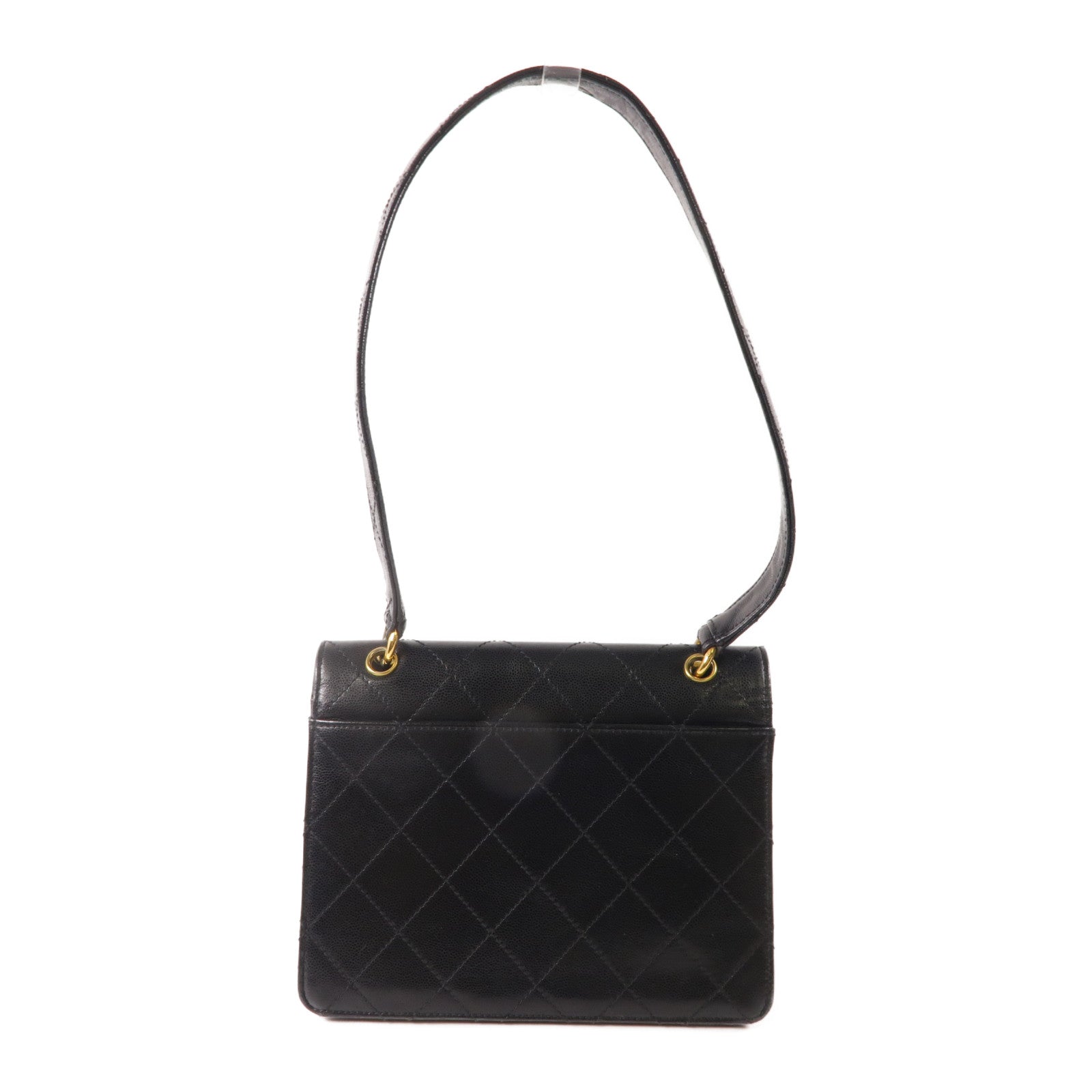 CHANEL 牛皮皮革Vintage Shoulder Bag金扣肩背袋