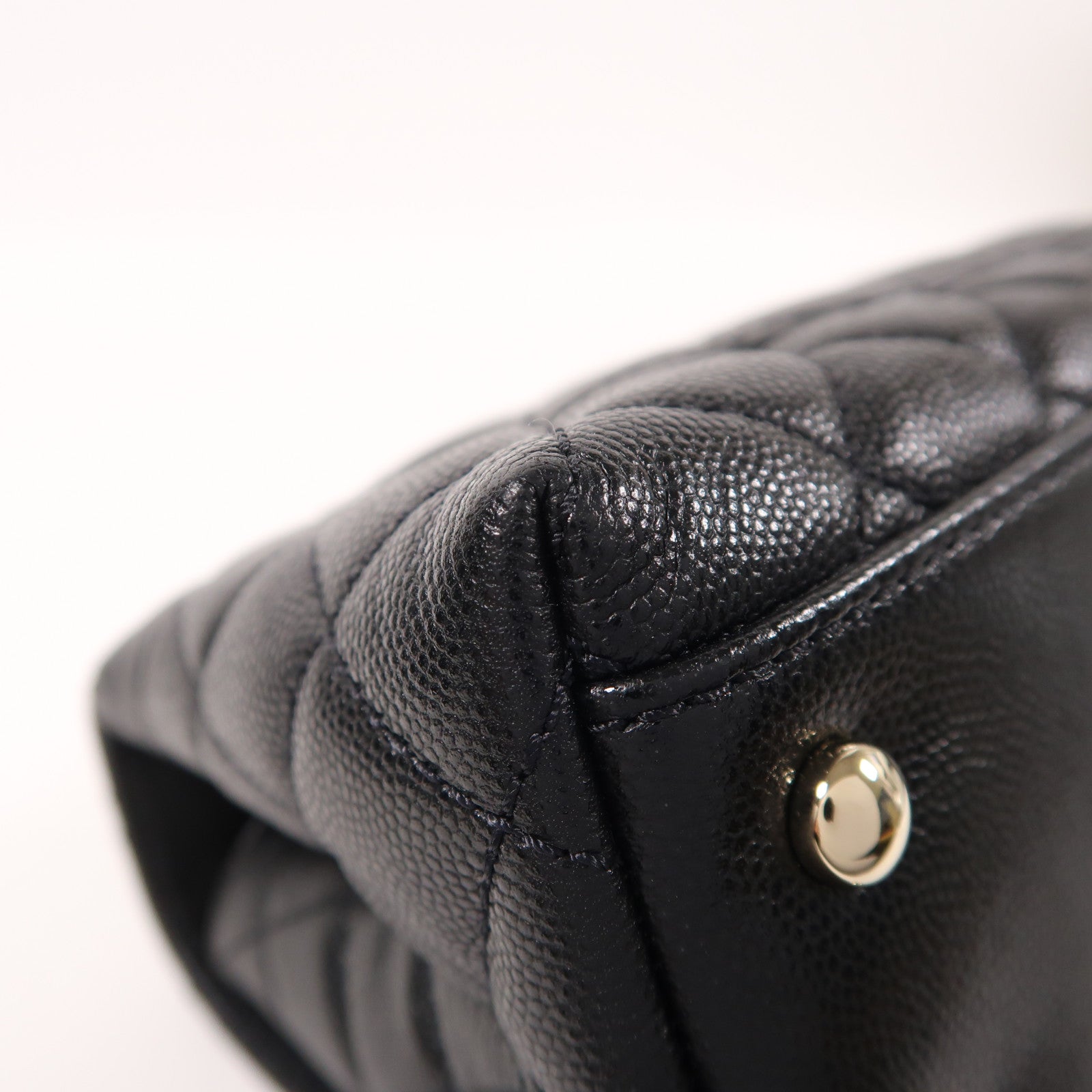 CHANEL 牛皮皮革Coco Handle Small金扣手挽肩背兩用袋