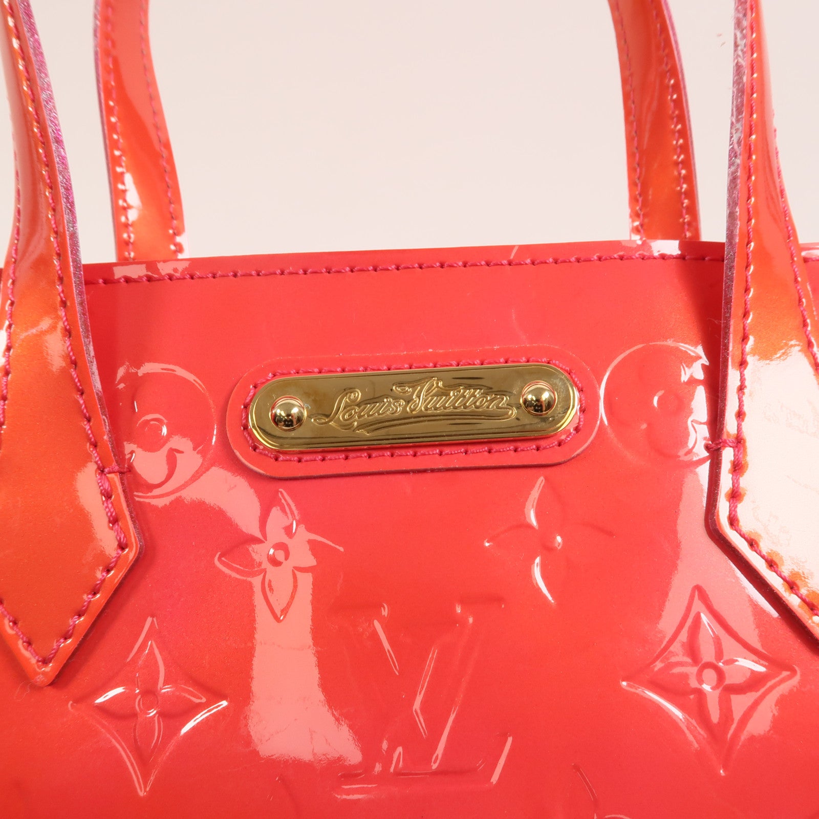 LOUIS VUITTON Monogram Vernis Wilshire PM手挽袋