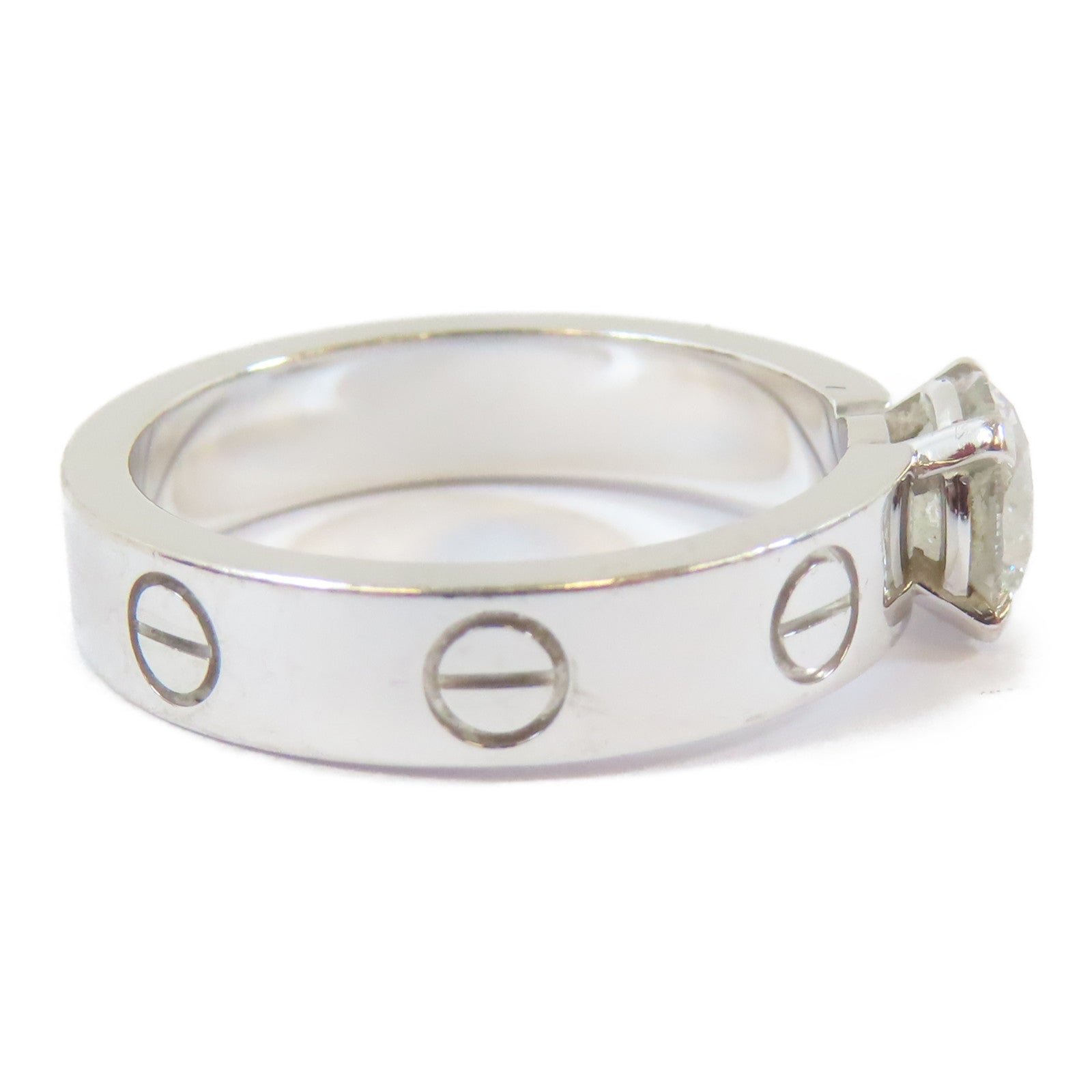 CARTIER 【激減優惠】18K白金Love Solitaire Ring 0.70ct鑽石戒指Cartier#49/US#4.75