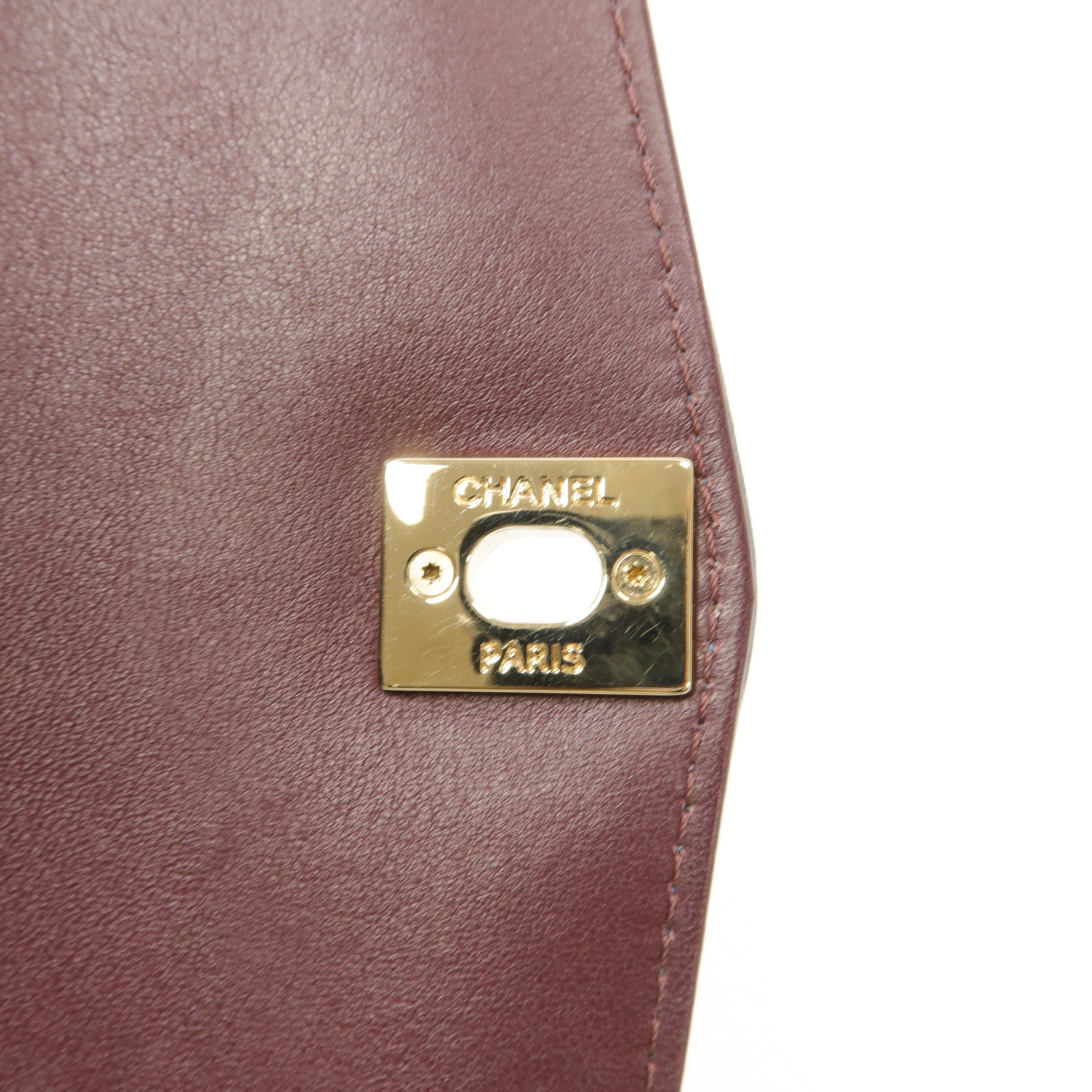 CHANEL 【激減優惠】牛皮皮革Chain Shoulder Bag金扣鏈帶肩背袋藍色