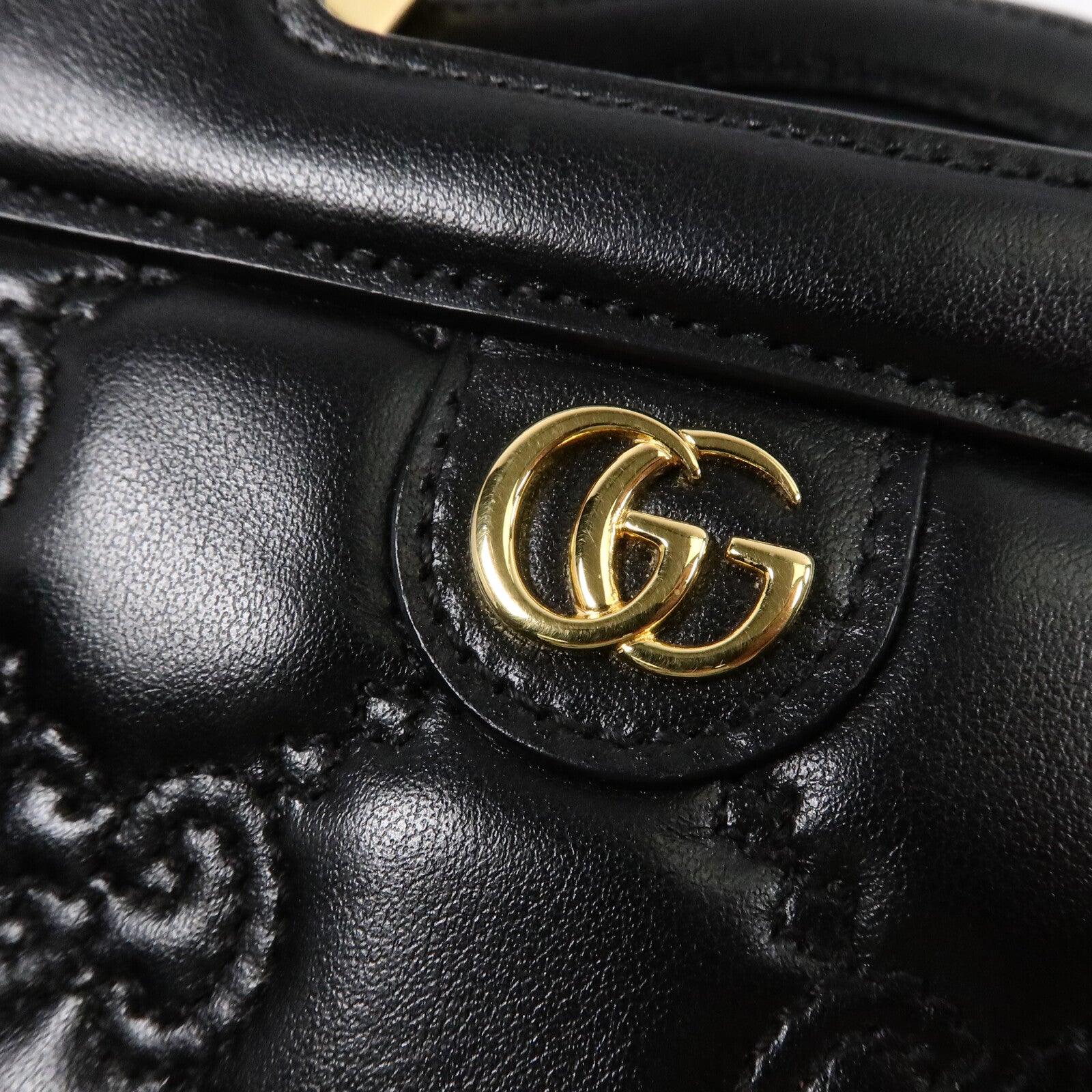 GUCCI 牛皮皮革GG Matelasse手挽肩背兩用袋