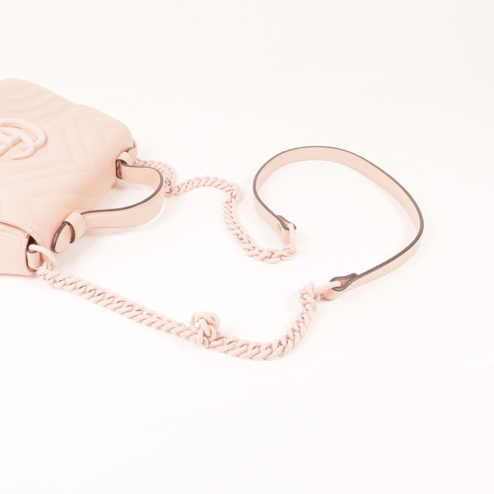 GUCCI 牛皮皮革GG Marmont銀扣手挽肩背兩用袋