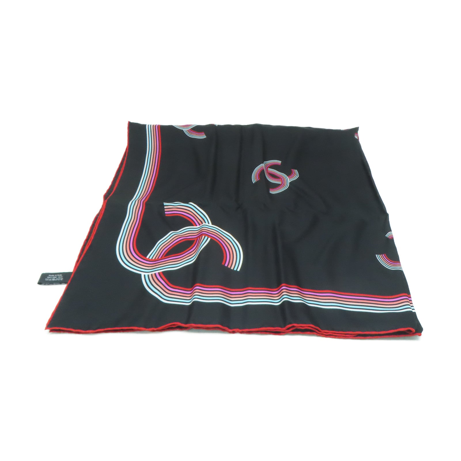 CHANEL 【激減優惠】絲質Chanel Scarf絲巾黑色/紅色/白色