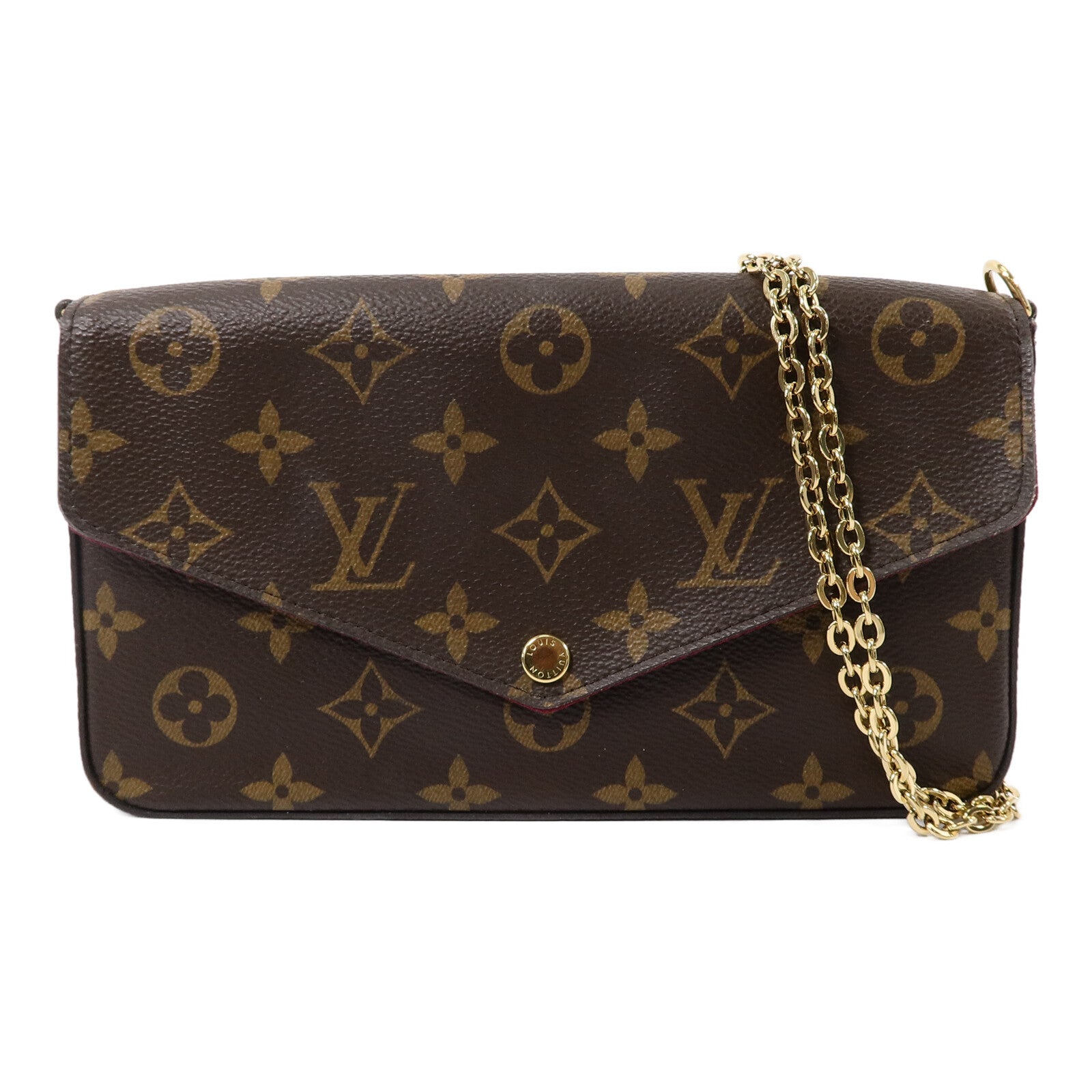 LOUIS VUITTON Monogram Felicie Pochette鏈帶肩背袋