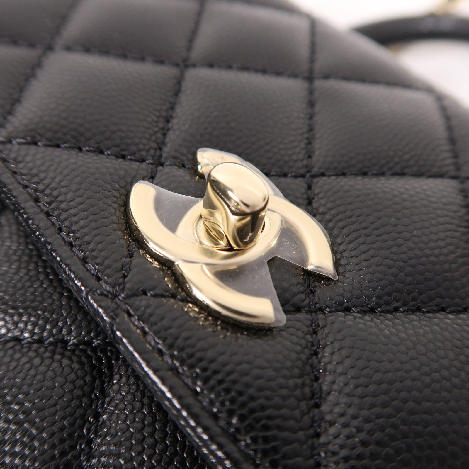 CHANEL 牛皮皮革Coco Handle Small金扣手挽肩背兩用袋