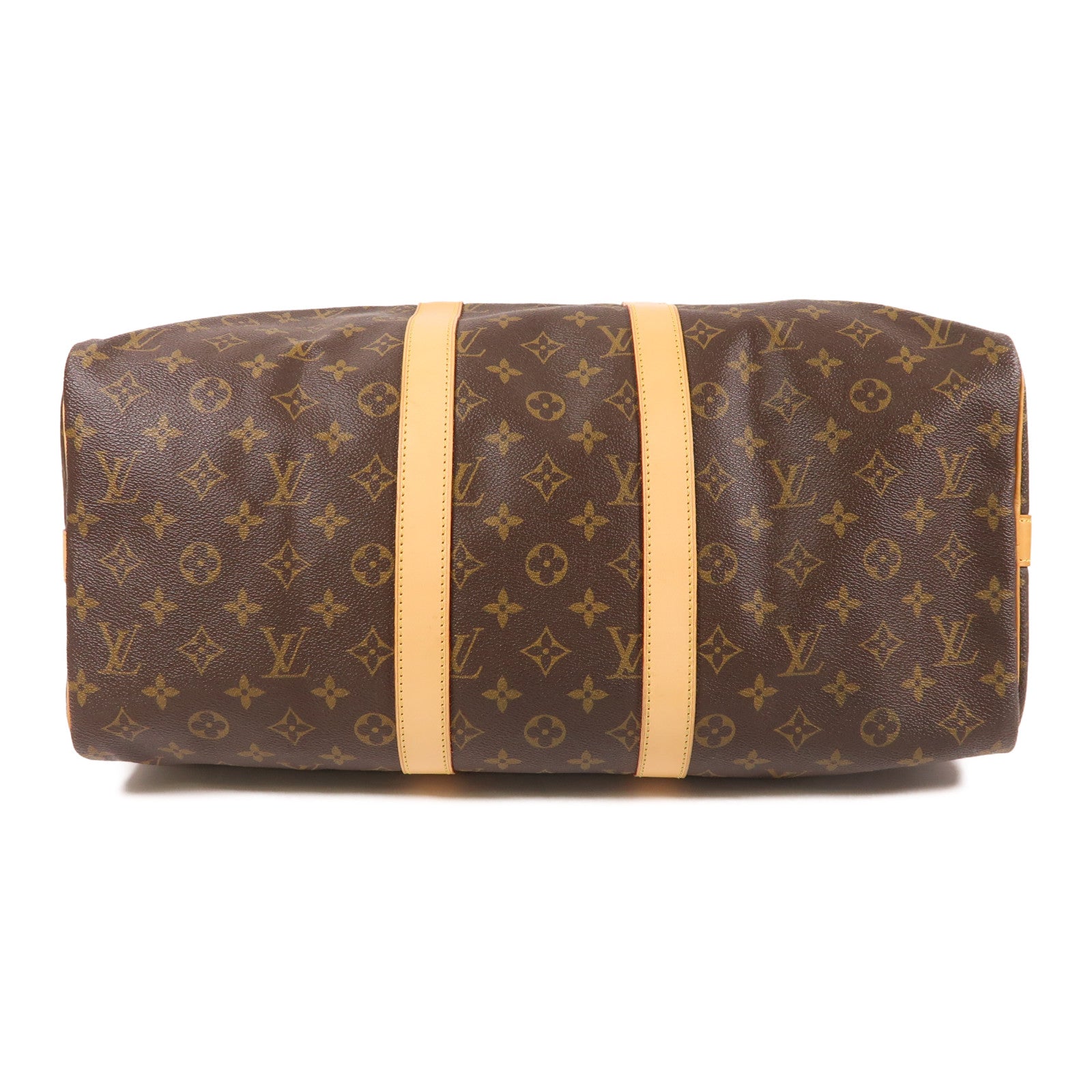 LOUIS VUITTON Monogram Keepall Bandouliere 45金扣手挽肩背兩用袋啡色