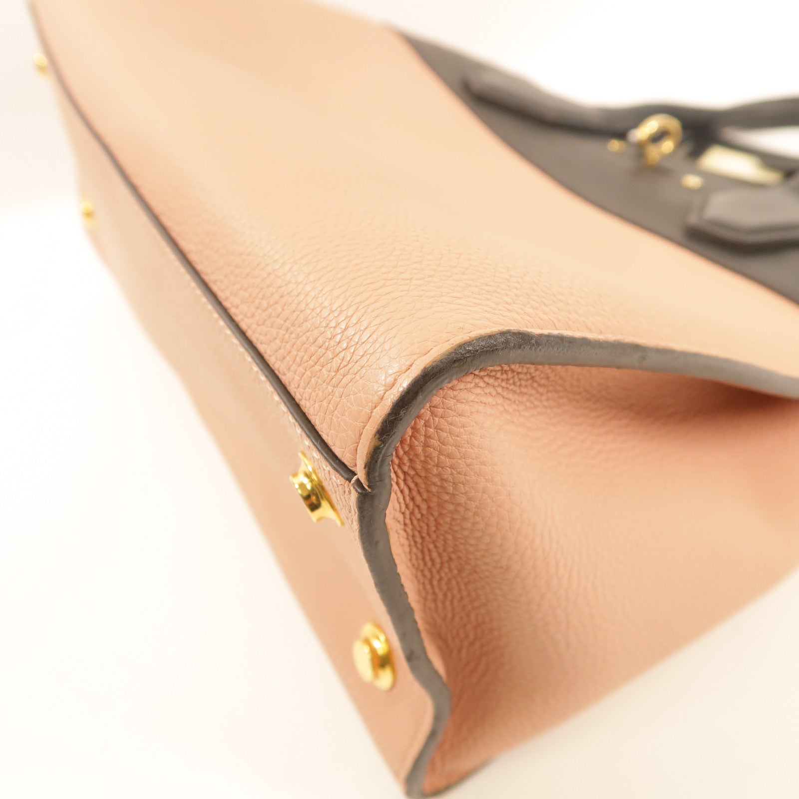 LOUIS VUITTON 【激減優惠】牛皮皮革City Steamer MM金扣手挽肩背兩用袋粉紅色/黑色