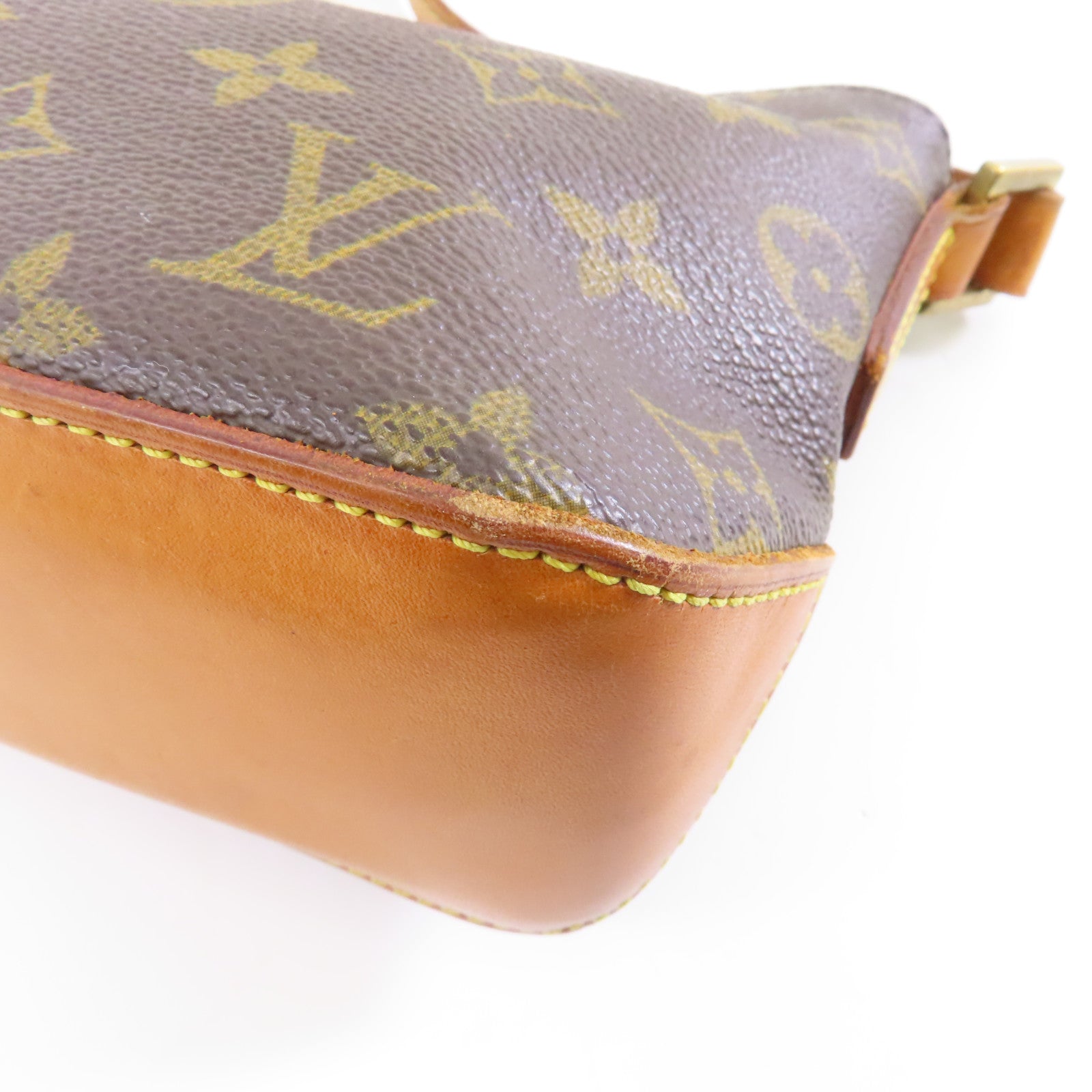 LOUIS VUITTON Monogram Trotteur金扣肩背袋棕色