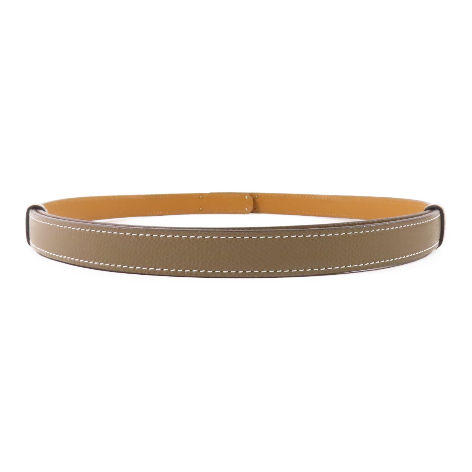 HERMES Epsom皮革Kelly Belt金扣皮帶Etoupe